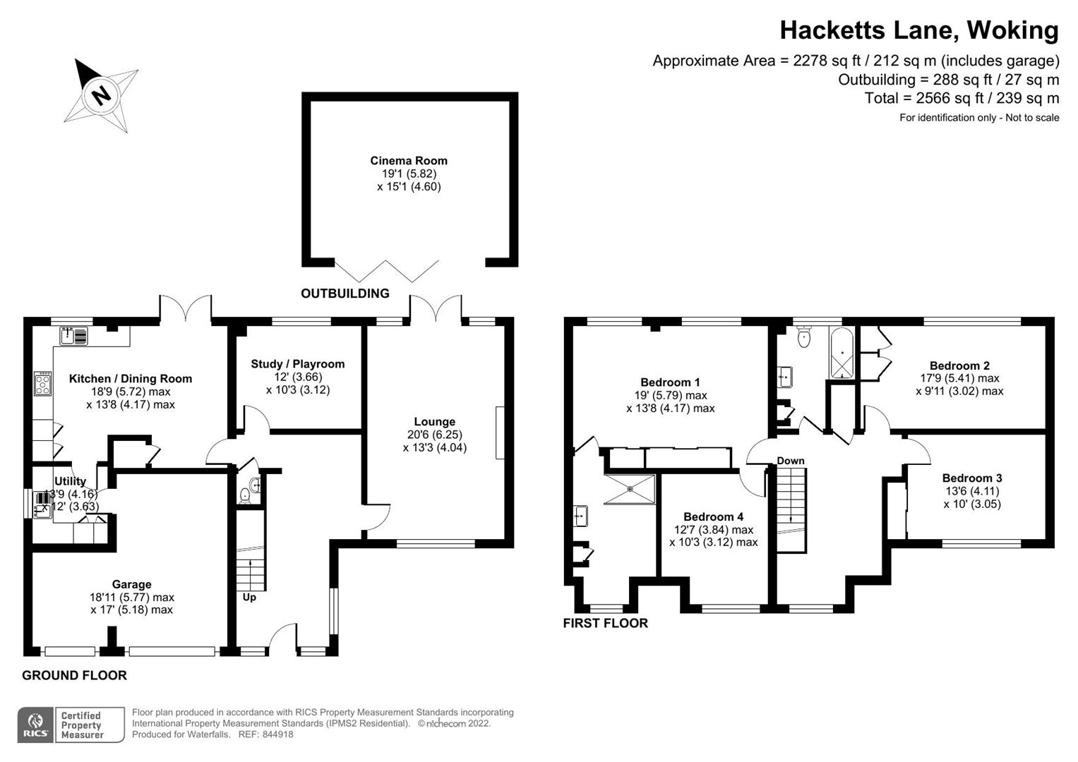 Hacketts Lane, Pyrford, Woking GU22, 4 bedroom detached house for sale