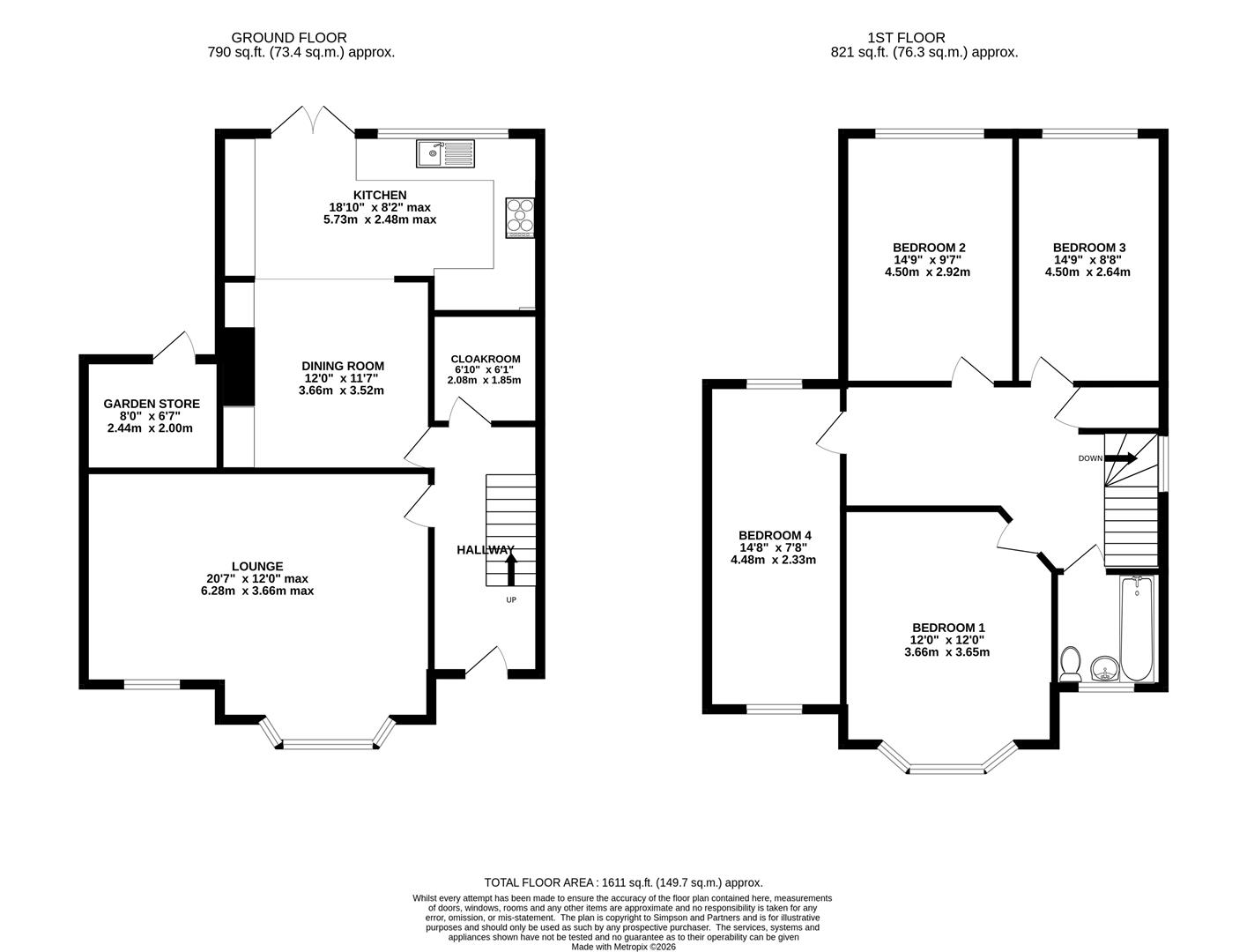 64, Glapthorn Road, Peterborough floorplan