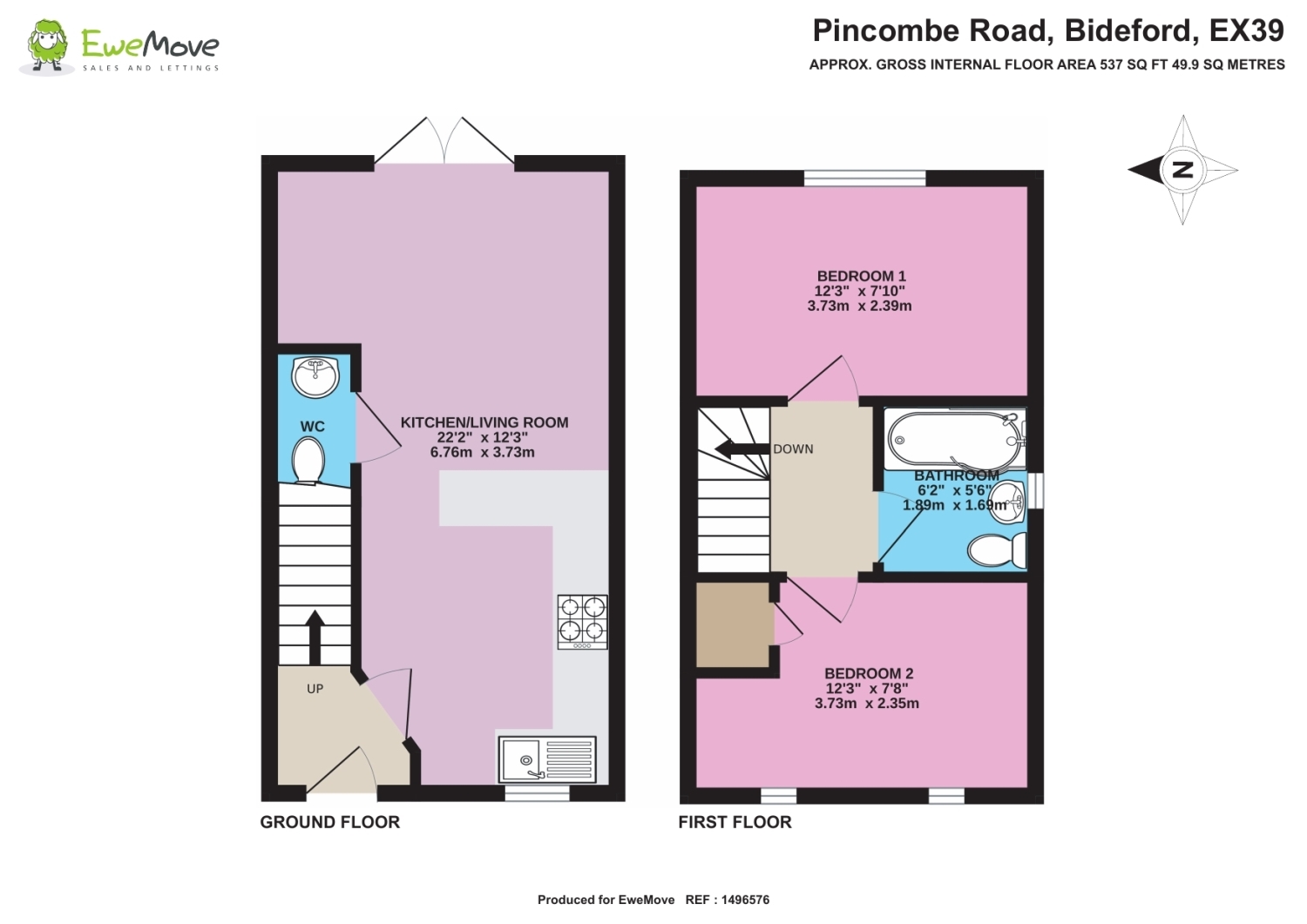 53, Pincombe Road, Bideford floorplan