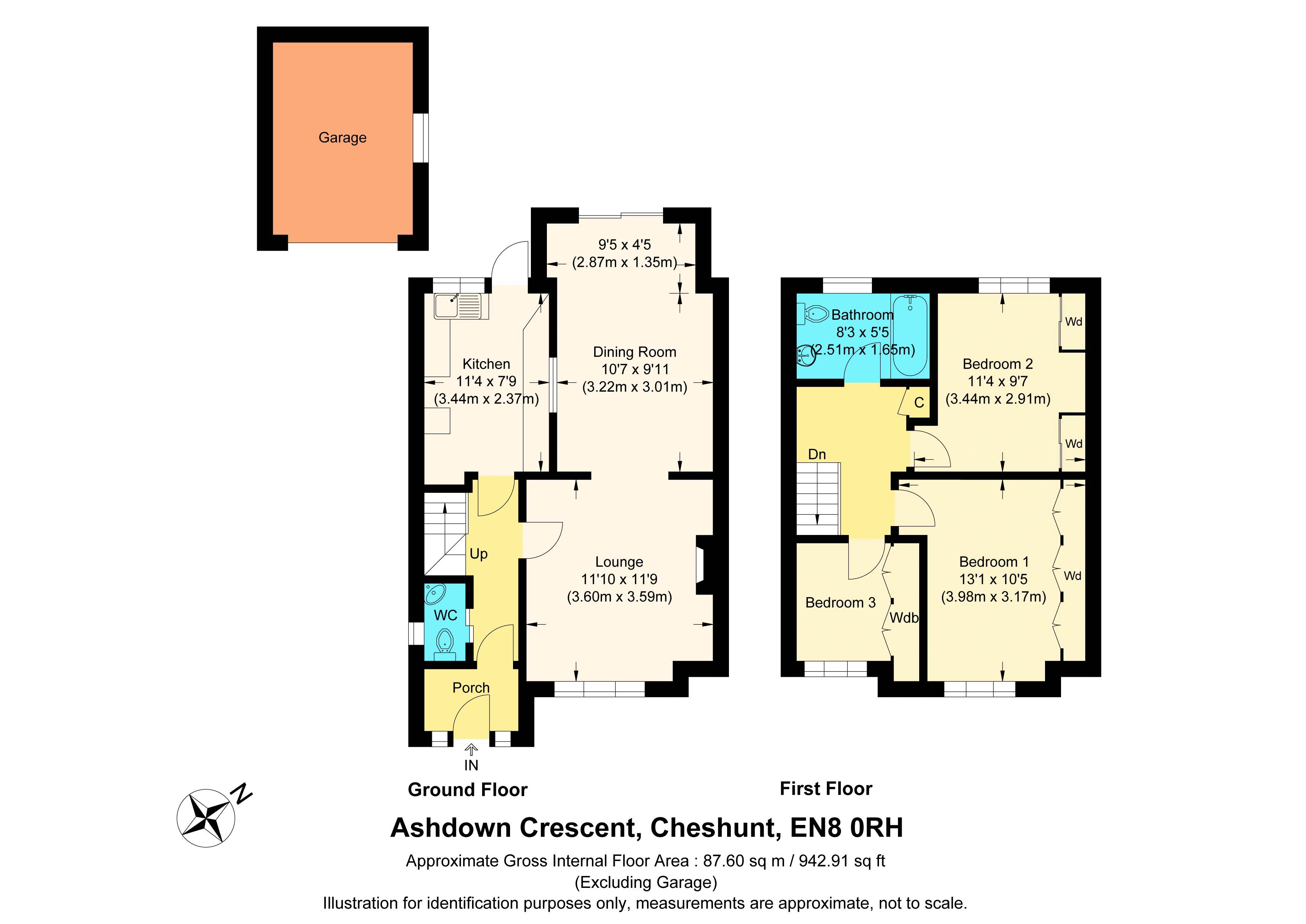 73, Ashdown Crescent, Waltham Cross floorplan