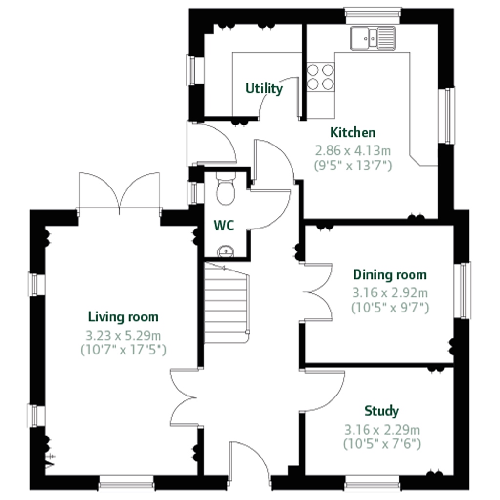 New home, 4 bed detached house for sale in "The Oundle " at Christie