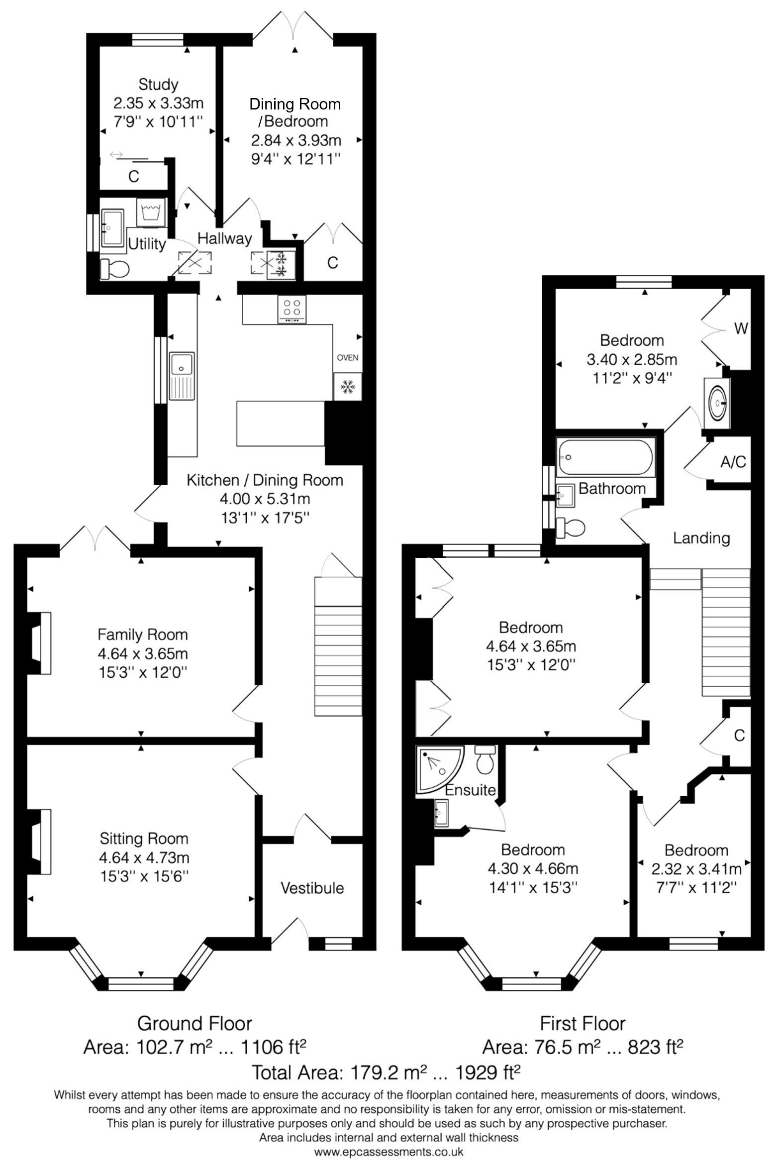 105, Lower Oldfield Park, Bath floorplan