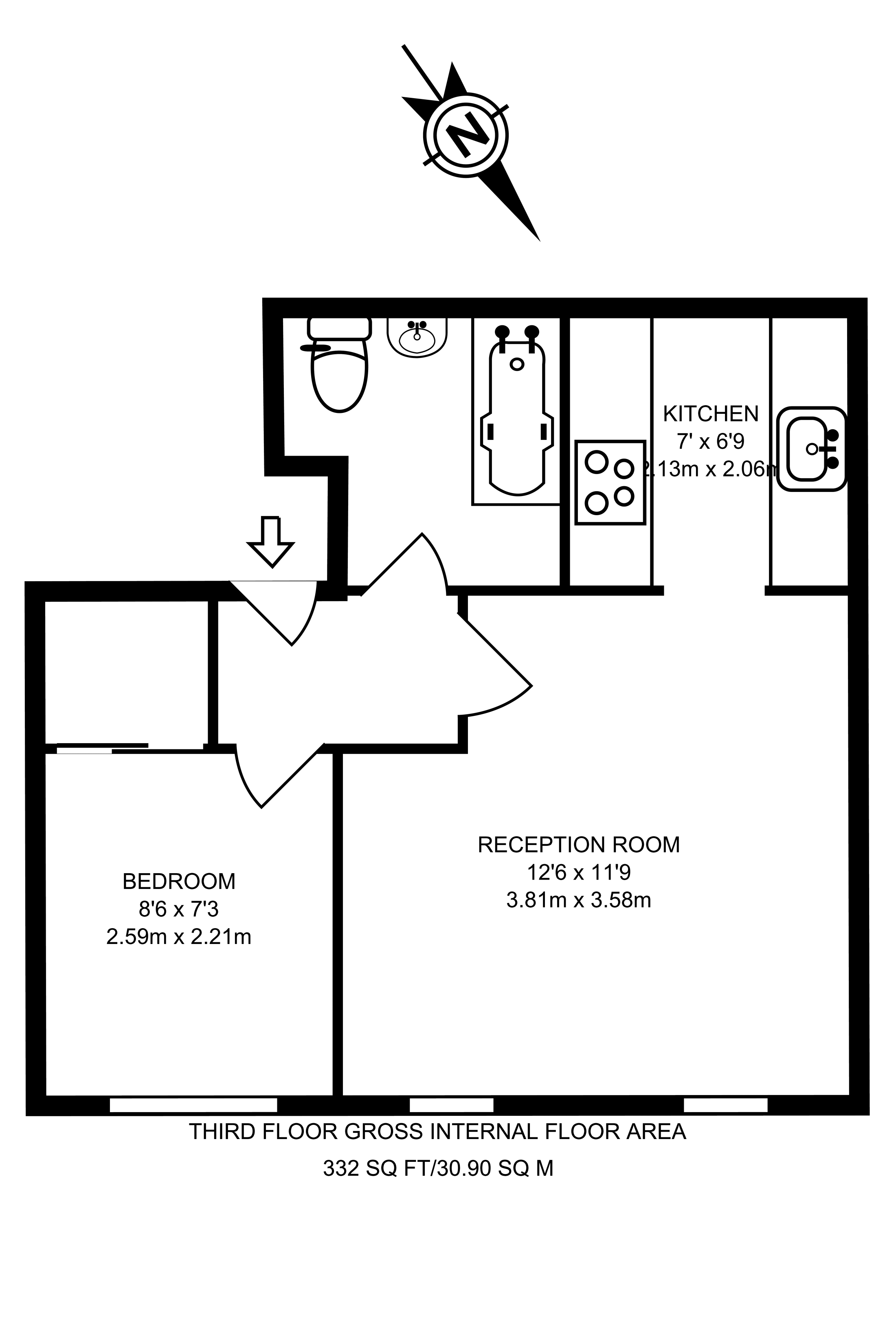Sinclair Road, Brook Green floorplan