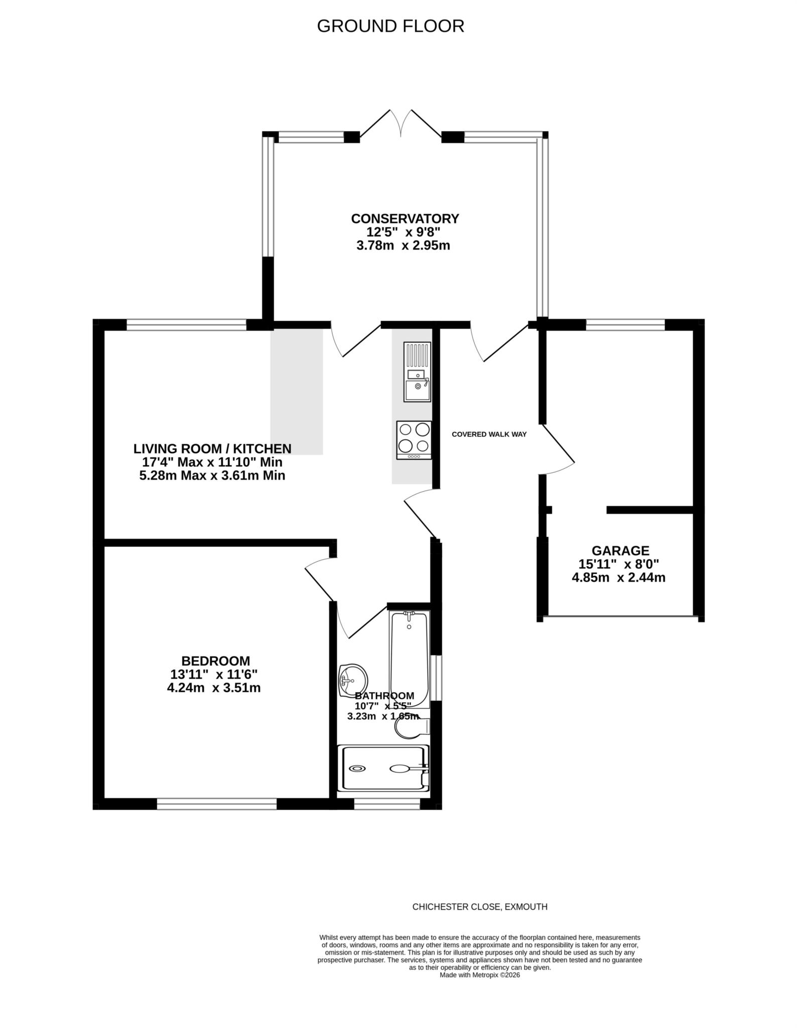 65, Chichester Close, Exmouth floorplan