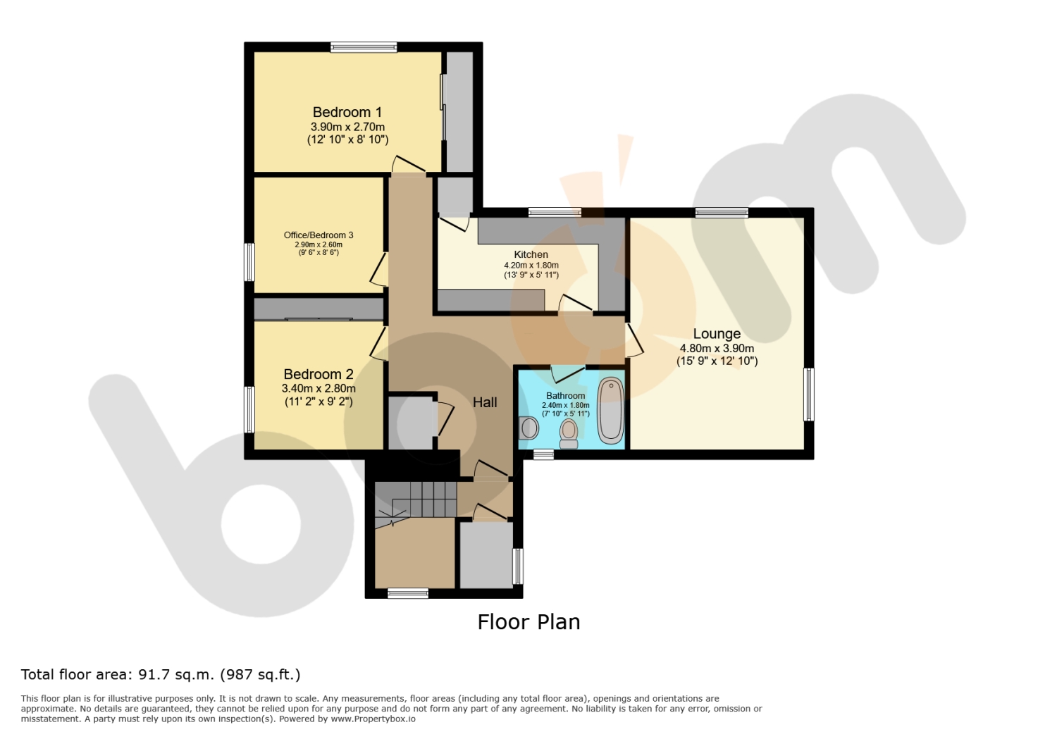 1, Stoneyholm Road, Kilbirnie floorplan