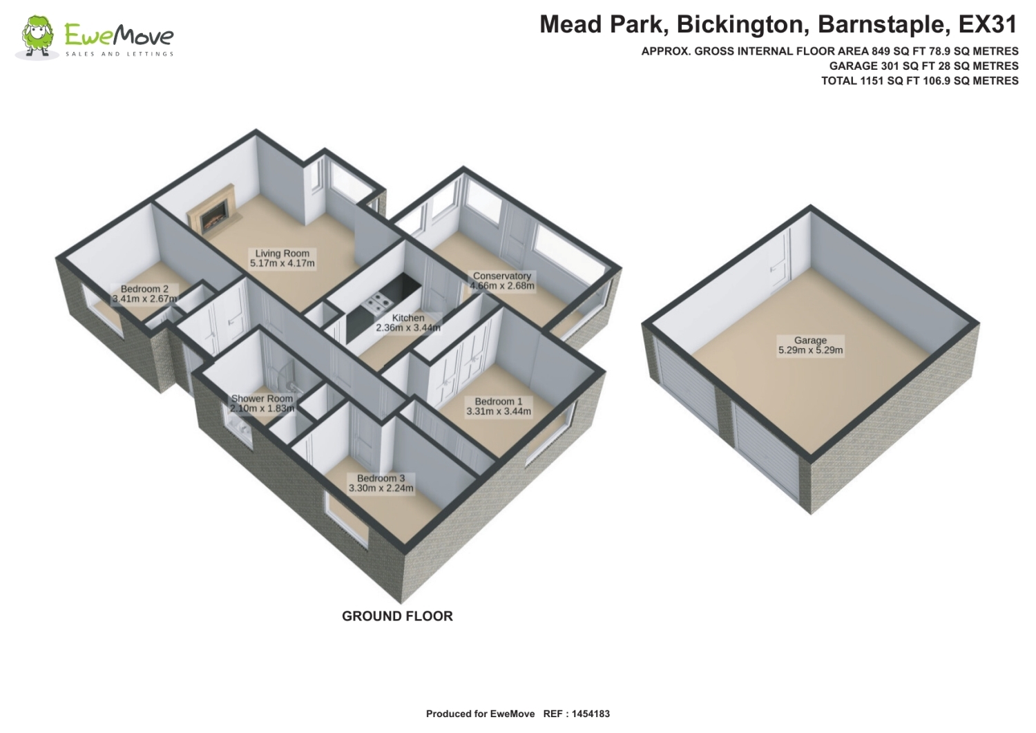 45, Mead Park, Barnstaple floorplan