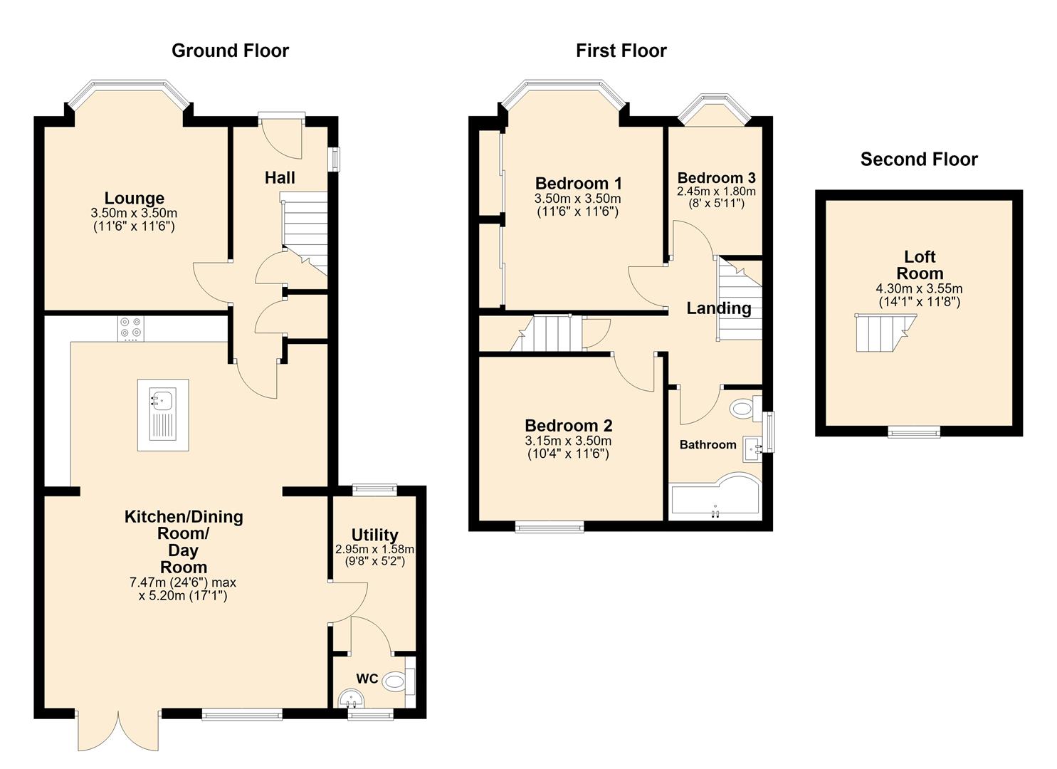 Birklands Drive, Hull floorplan