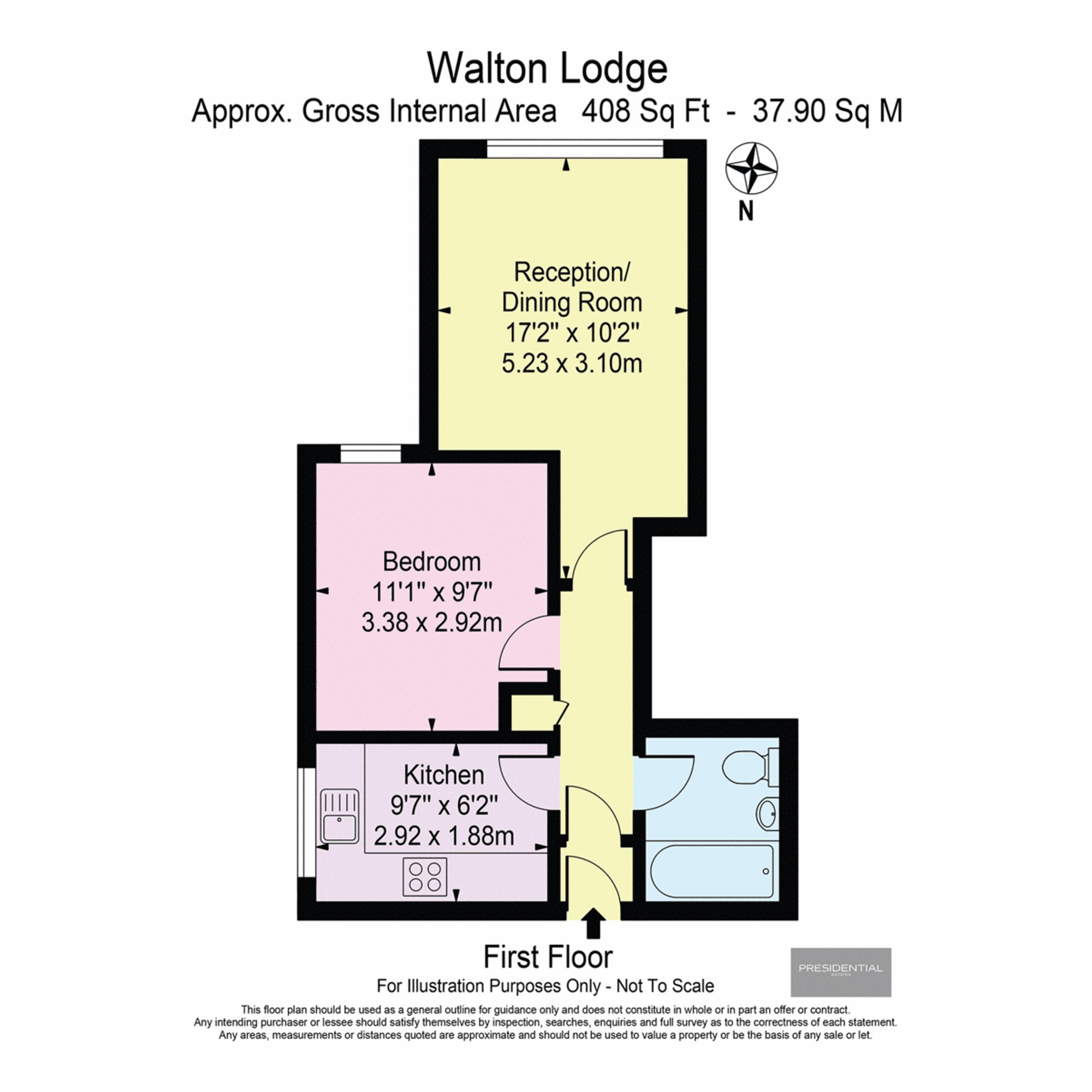 Flat 4, Walton Lodge, London floorplan
