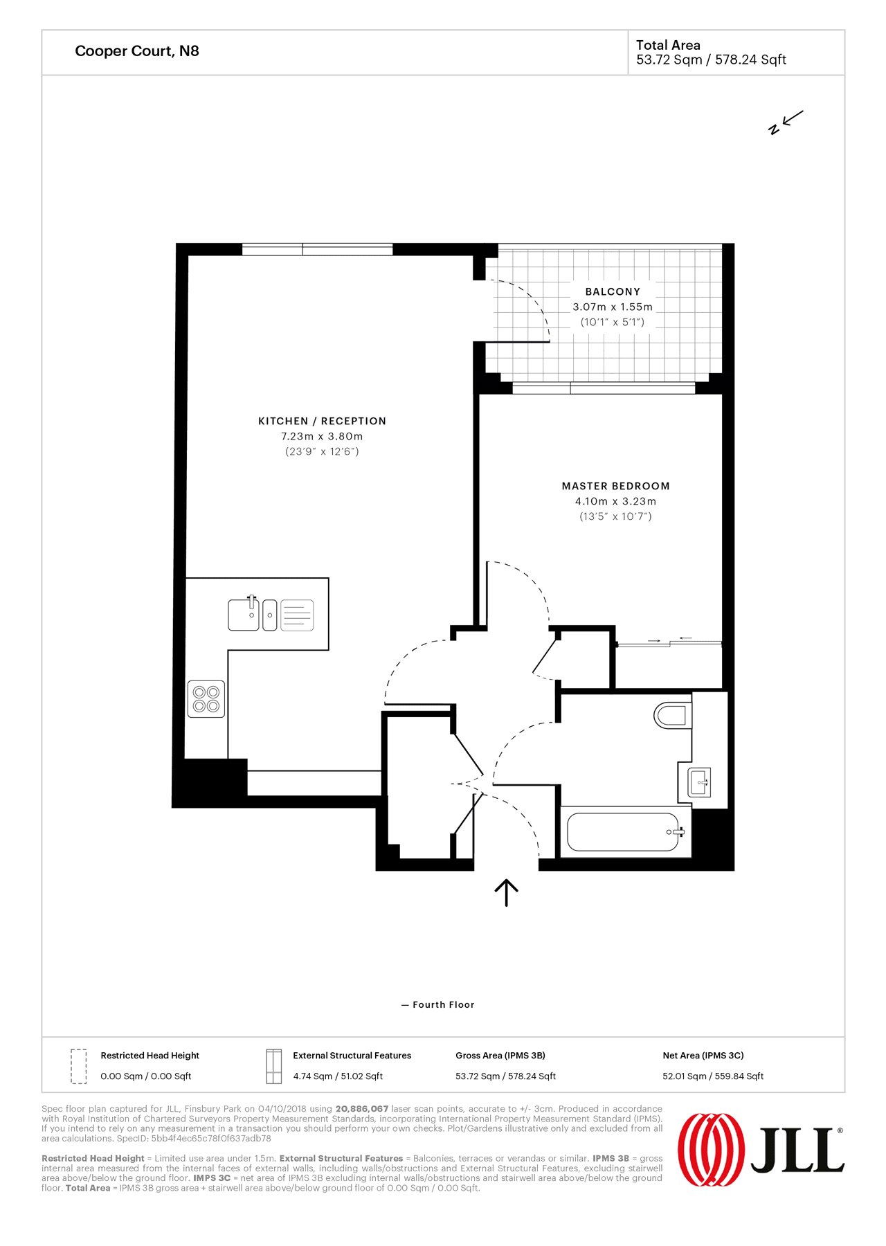 1 Bedrooms Flat to rent in Cooper Court, Smithfield Square, High Street, London N8