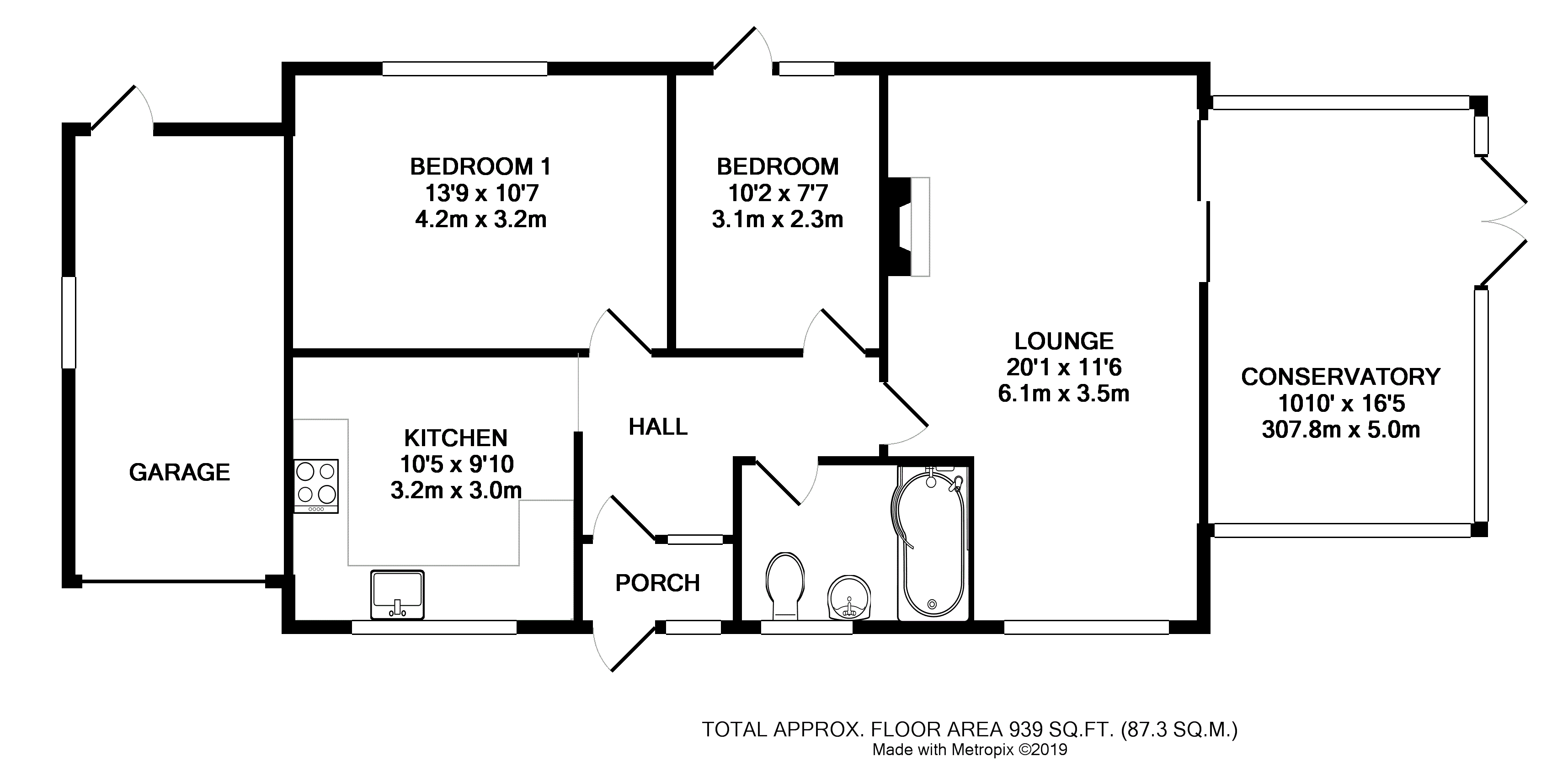 2 Bedrooms Bungalow for sale in Boundary Way, East Preston, Littlehampton BN16