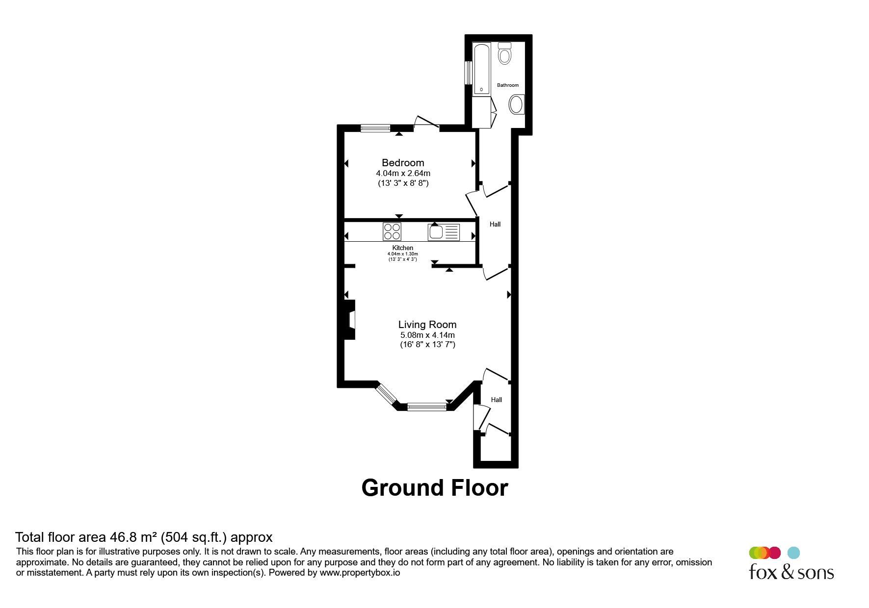 Flat 1, 13, Rylstone Road, Eastbourne floorplan