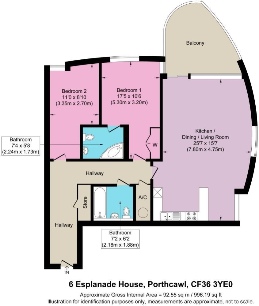 6, Esplanade House Esplanade, Porthcawl floorplan