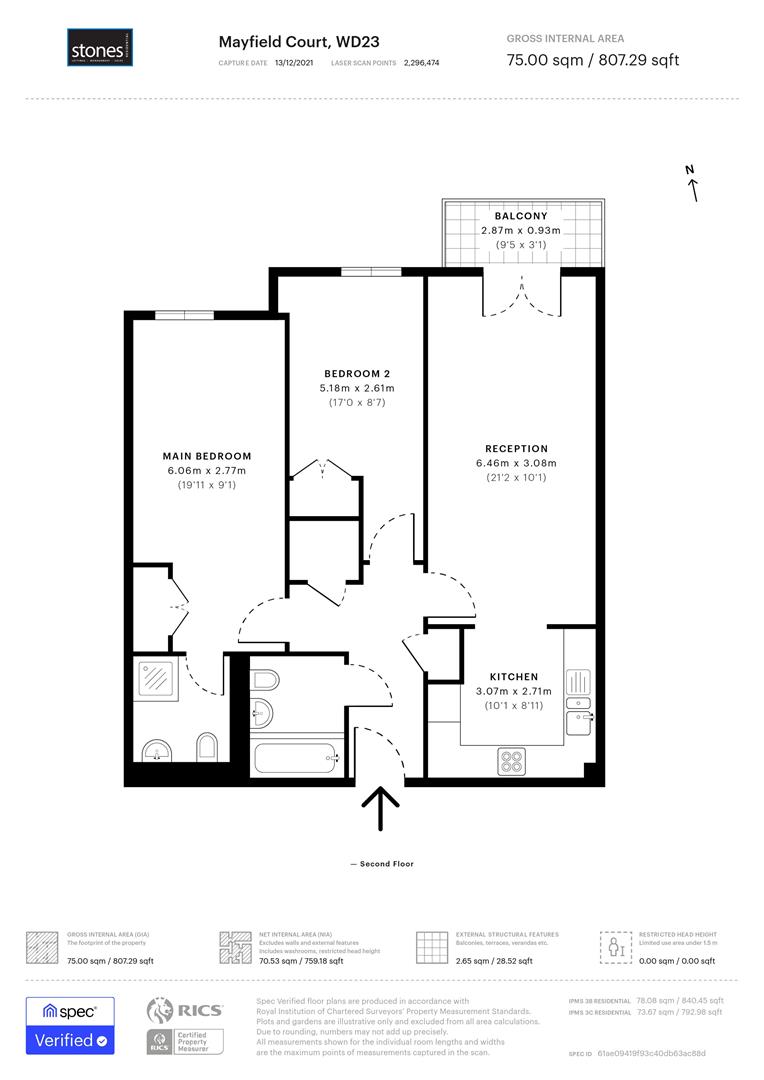 London Road, Bushey WD23, 2 bedroom flat for sale 60403700
