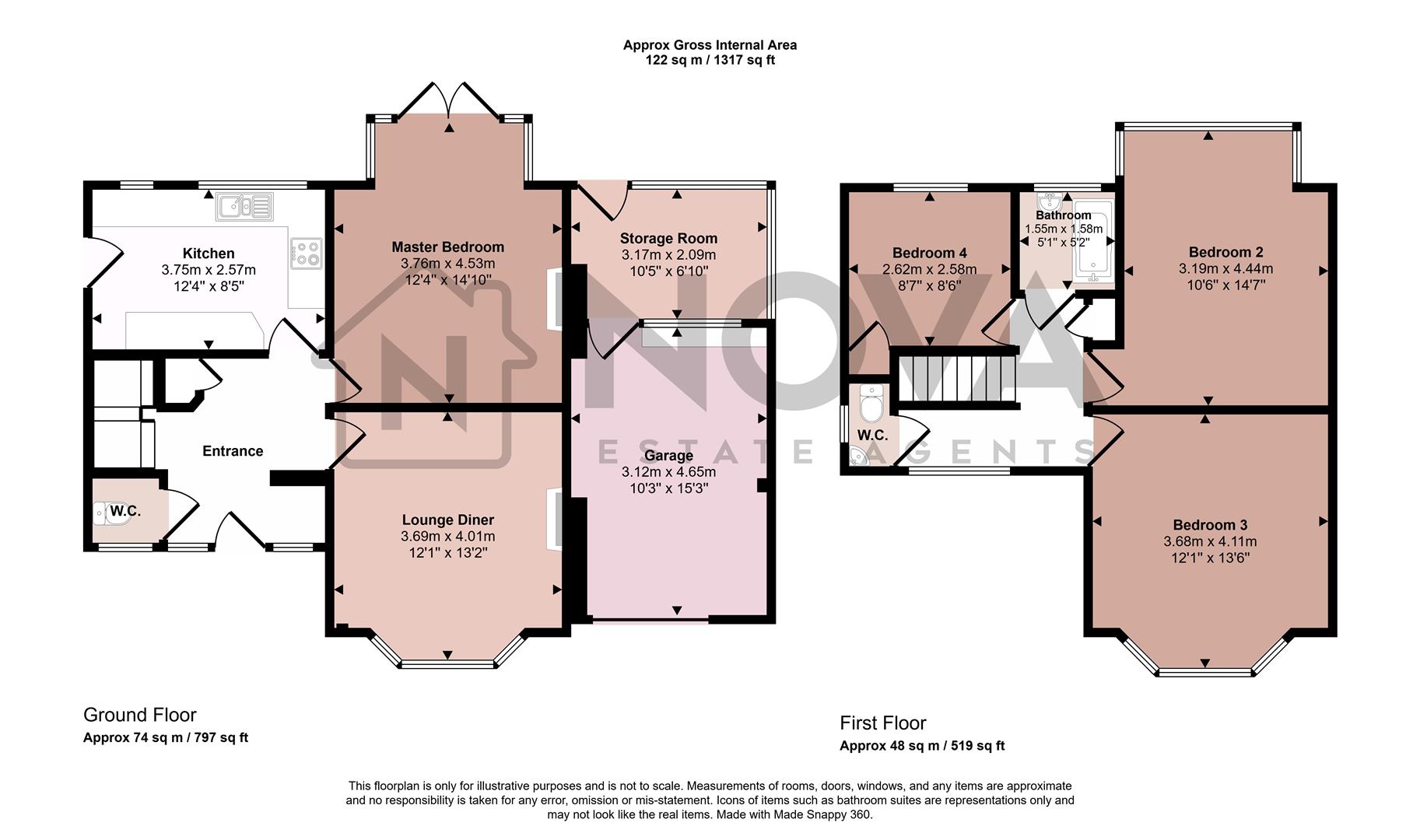Montrose Avenue, Luton floorplan