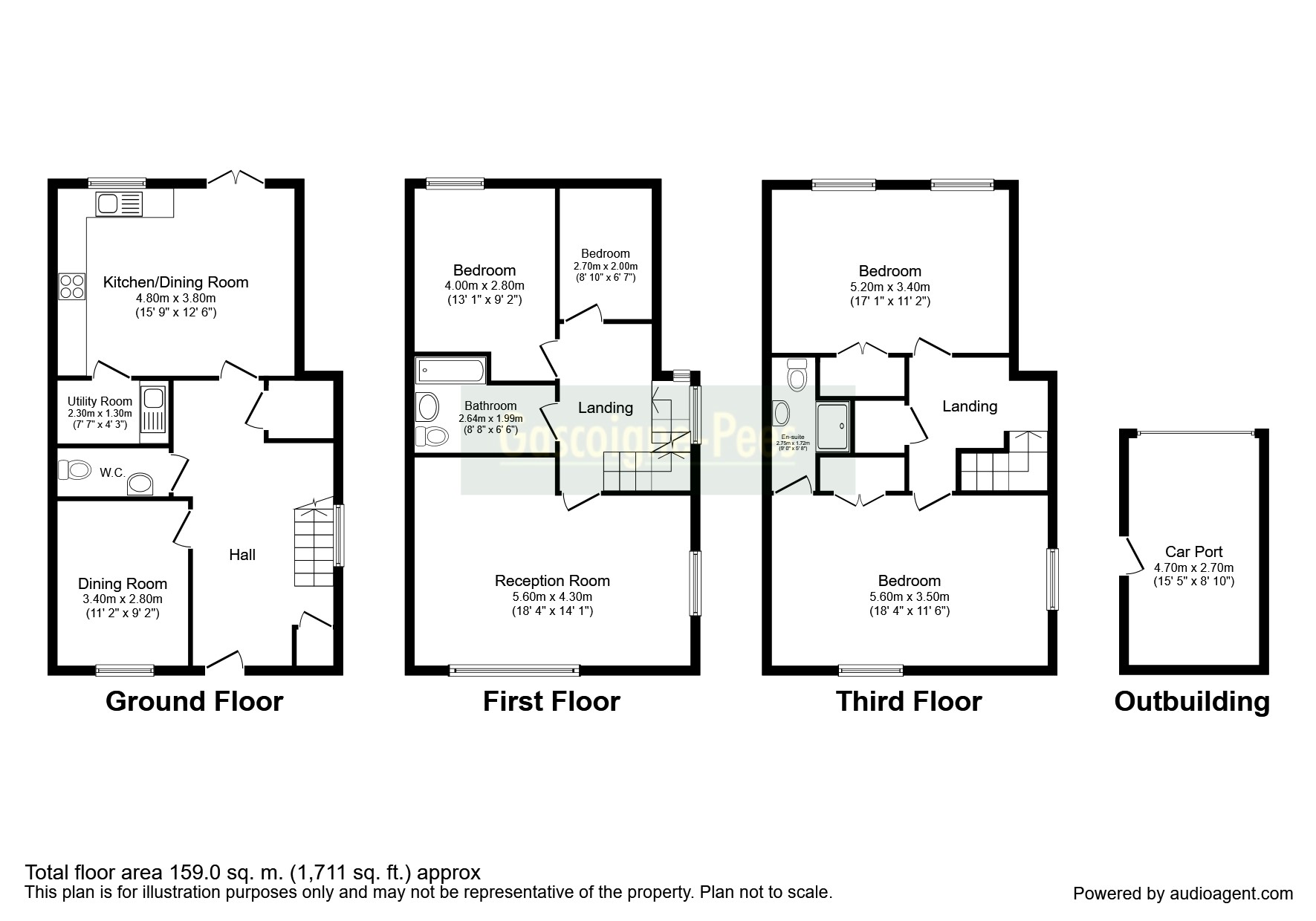 4 Bedrooms Town house to rent in Oak Tree Drive, Guildford GU1