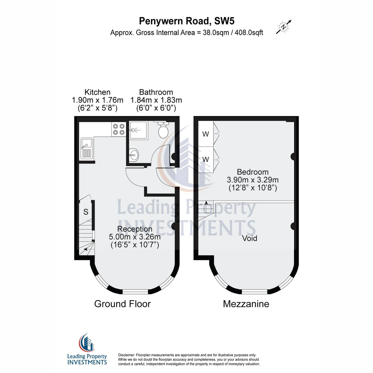 Flat 5, 36, Penywern Road, London floorplan