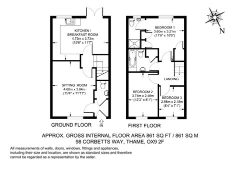 98, Corbetts Way, Thame floorplan