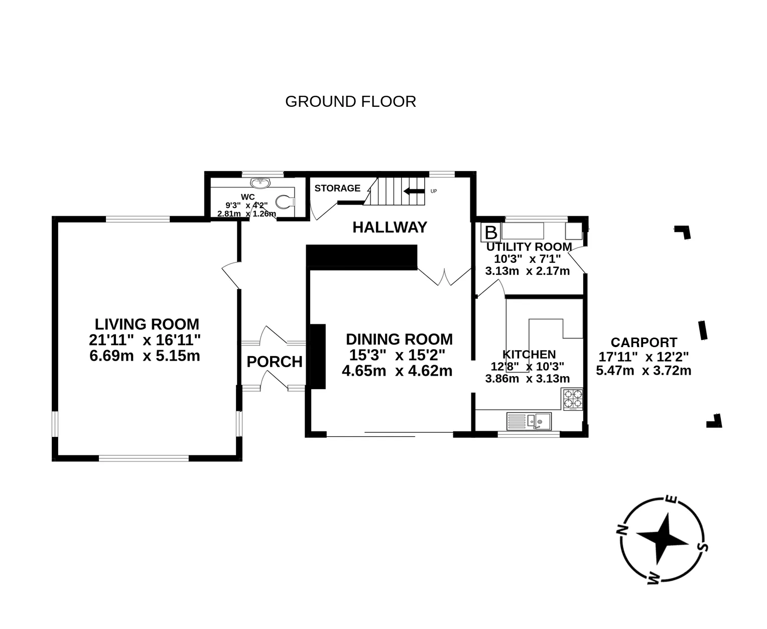Crowcreen Cottage, Ballaglass Glen Road, Ramsey floorplan