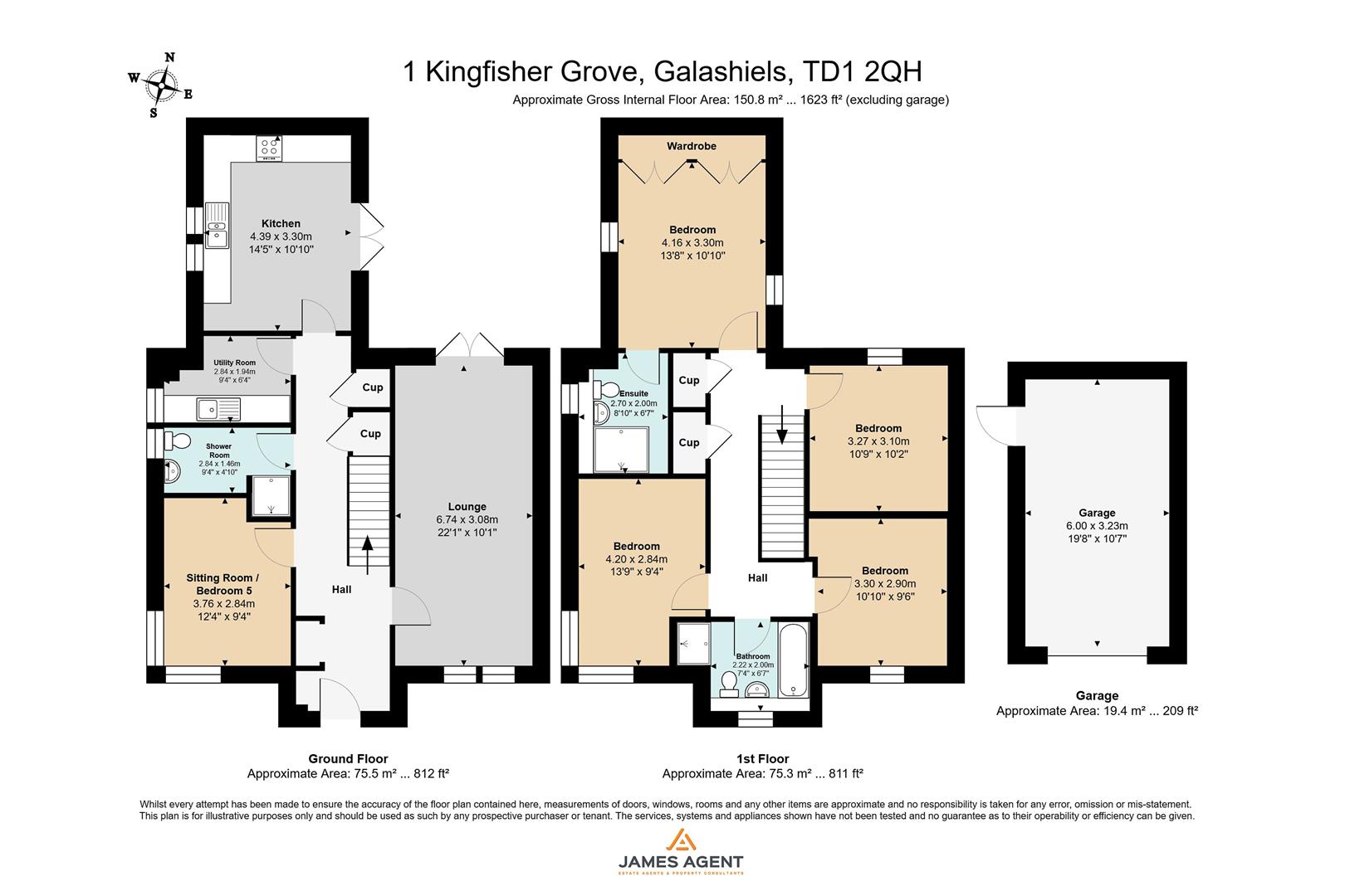 1, Kingfisher Grove, Galashiels floorplan