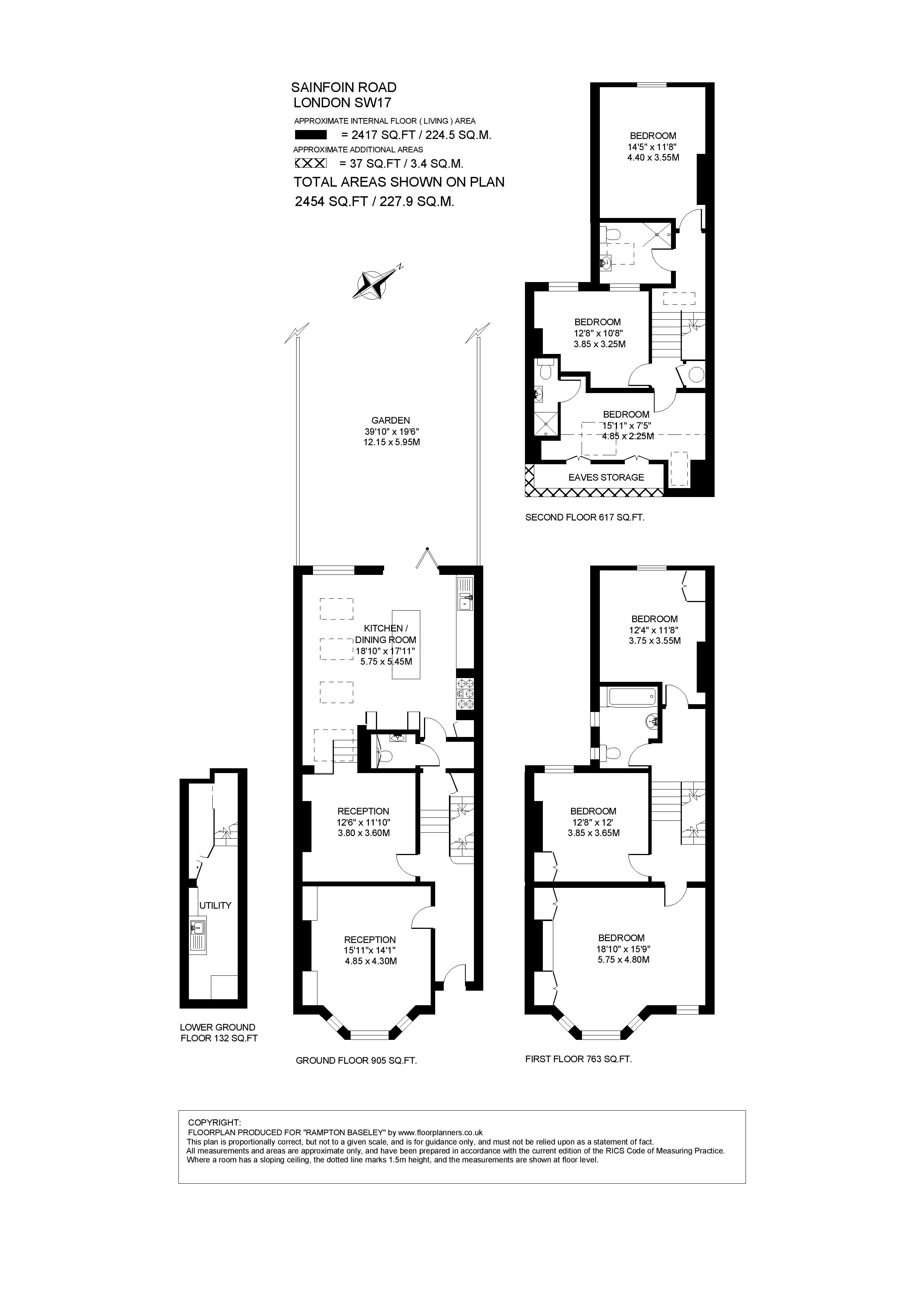 5, Sainfoin Road, London floorplan