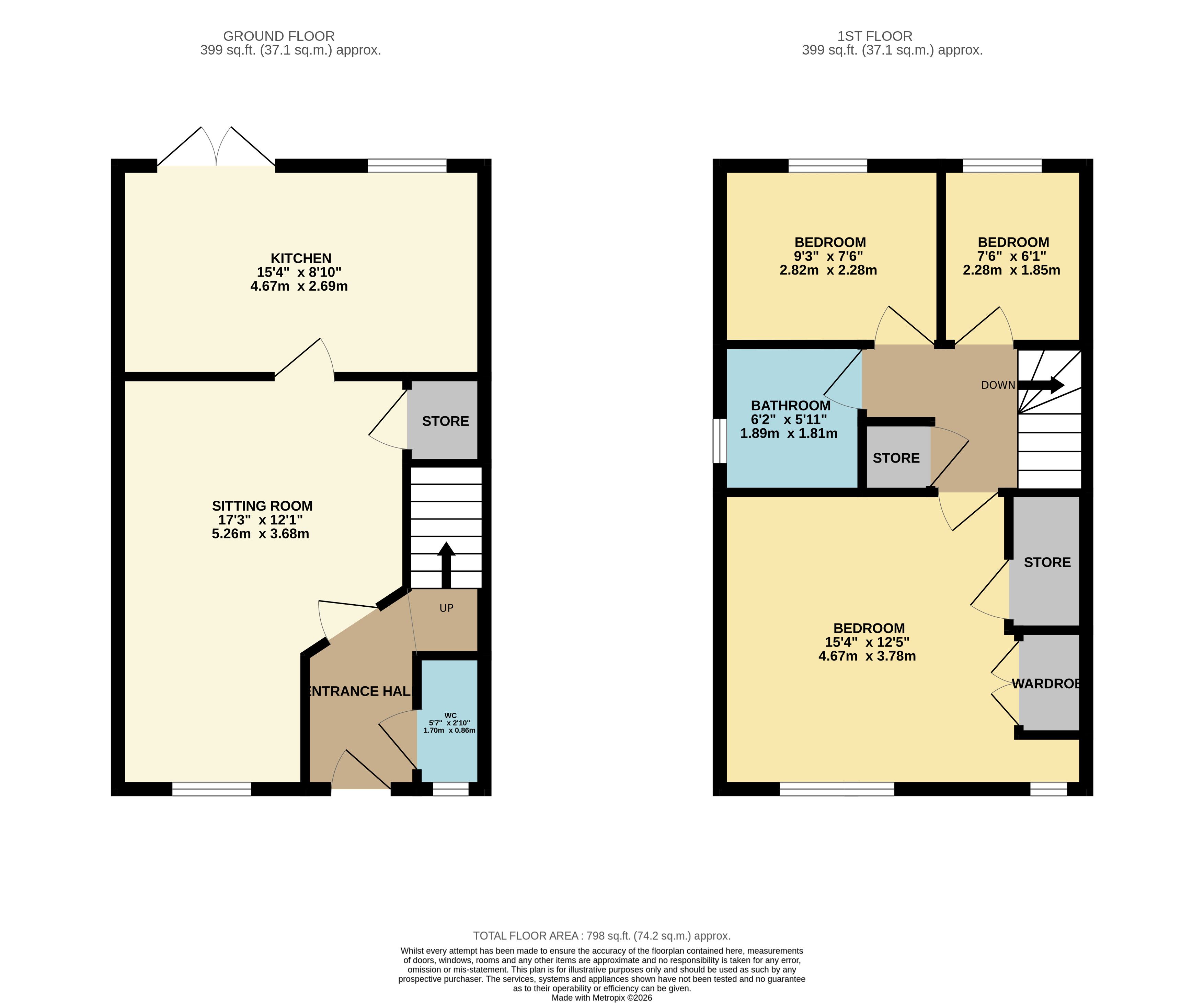 61, Weavers Road, Darley Dale floorplan