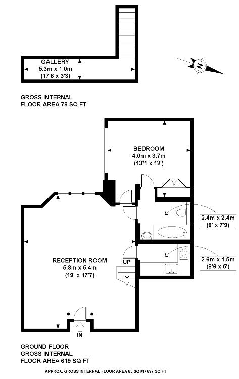 Flat 12, 39-40, Queen's Gate, South Kensington floorplan
