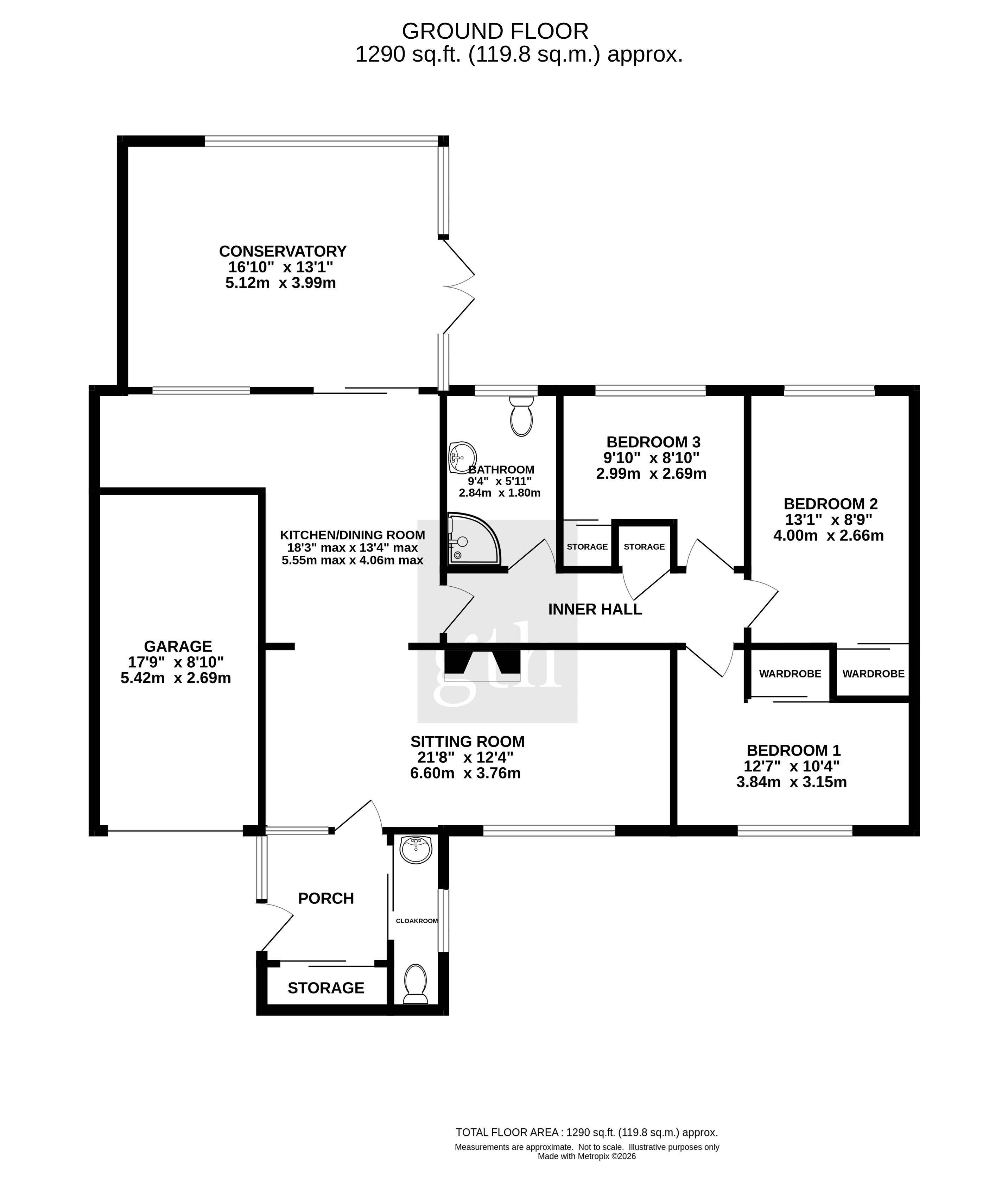6, Tamars Drive, Cullompton floorplan