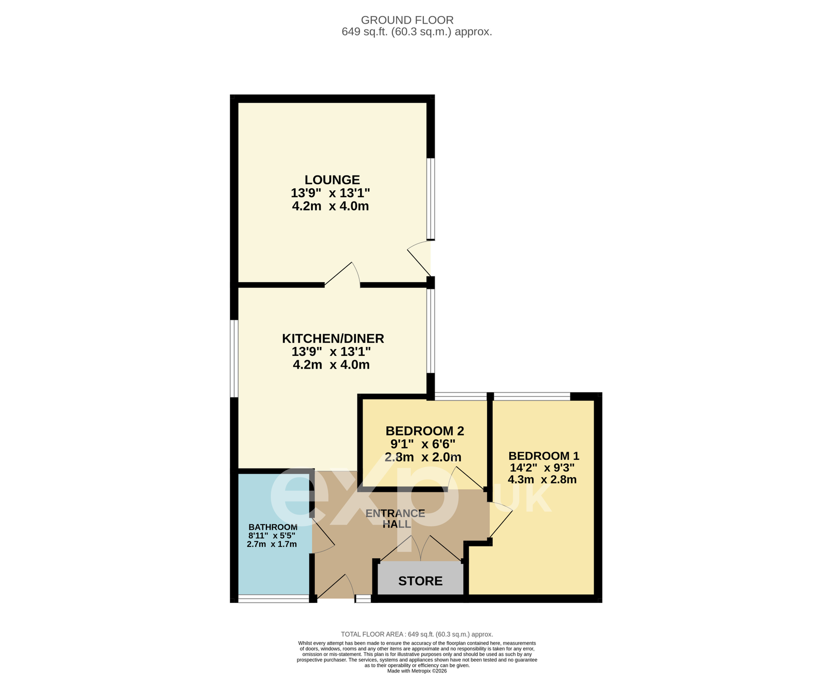 138, Spout Way, Telford floorplan