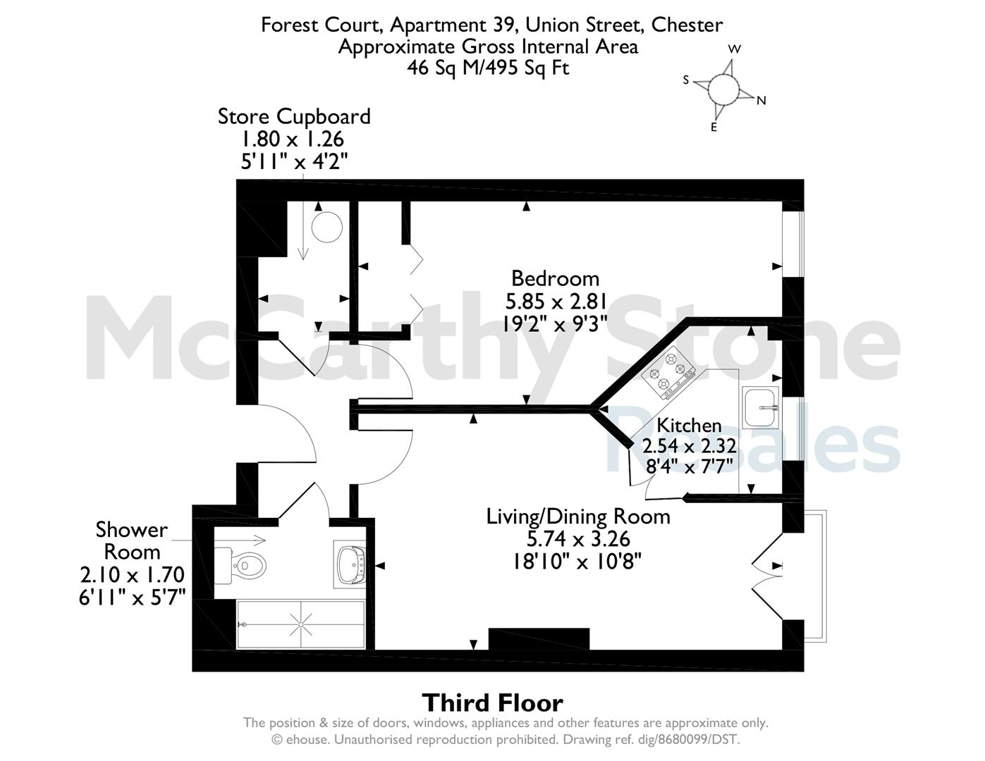 Apartment 39, Forest Court,, Union Street, Cheshire floorplan
