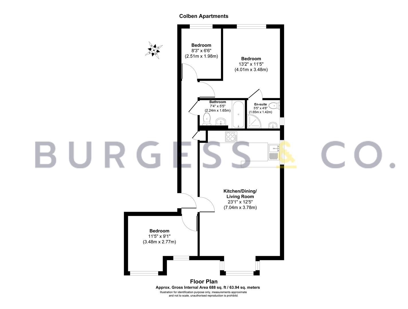 Flat 8 Colben Court, Rafati Way, Bexhill-On-Sea floorplan