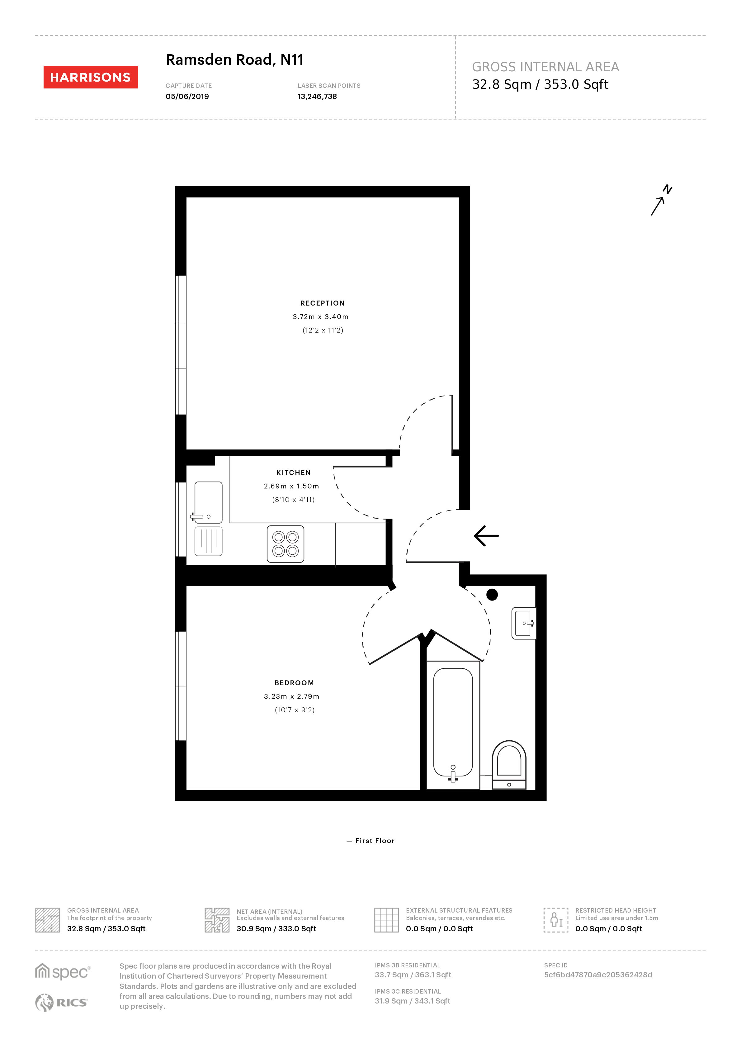 1 Bedrooms Flat to rent in Ramsden Road, Friern Barnet N11