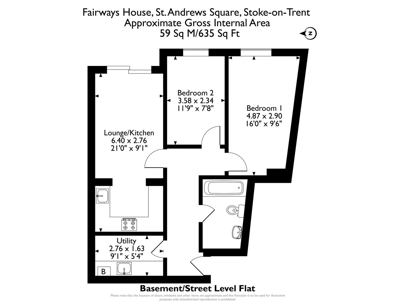 1 Fairways House, St Andrews Square, Stoke-on-Trent floorplan