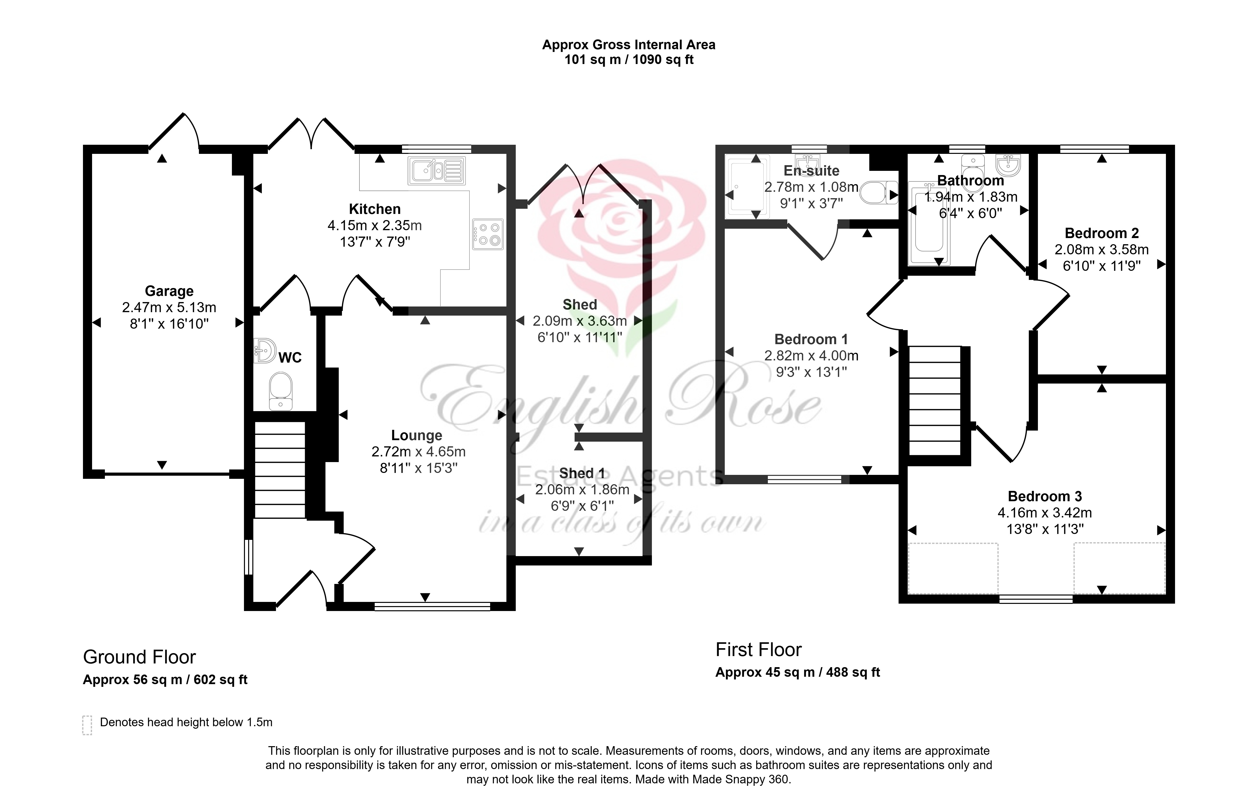 22, Manderley Gardens, Sutton in Ashfield floorplan