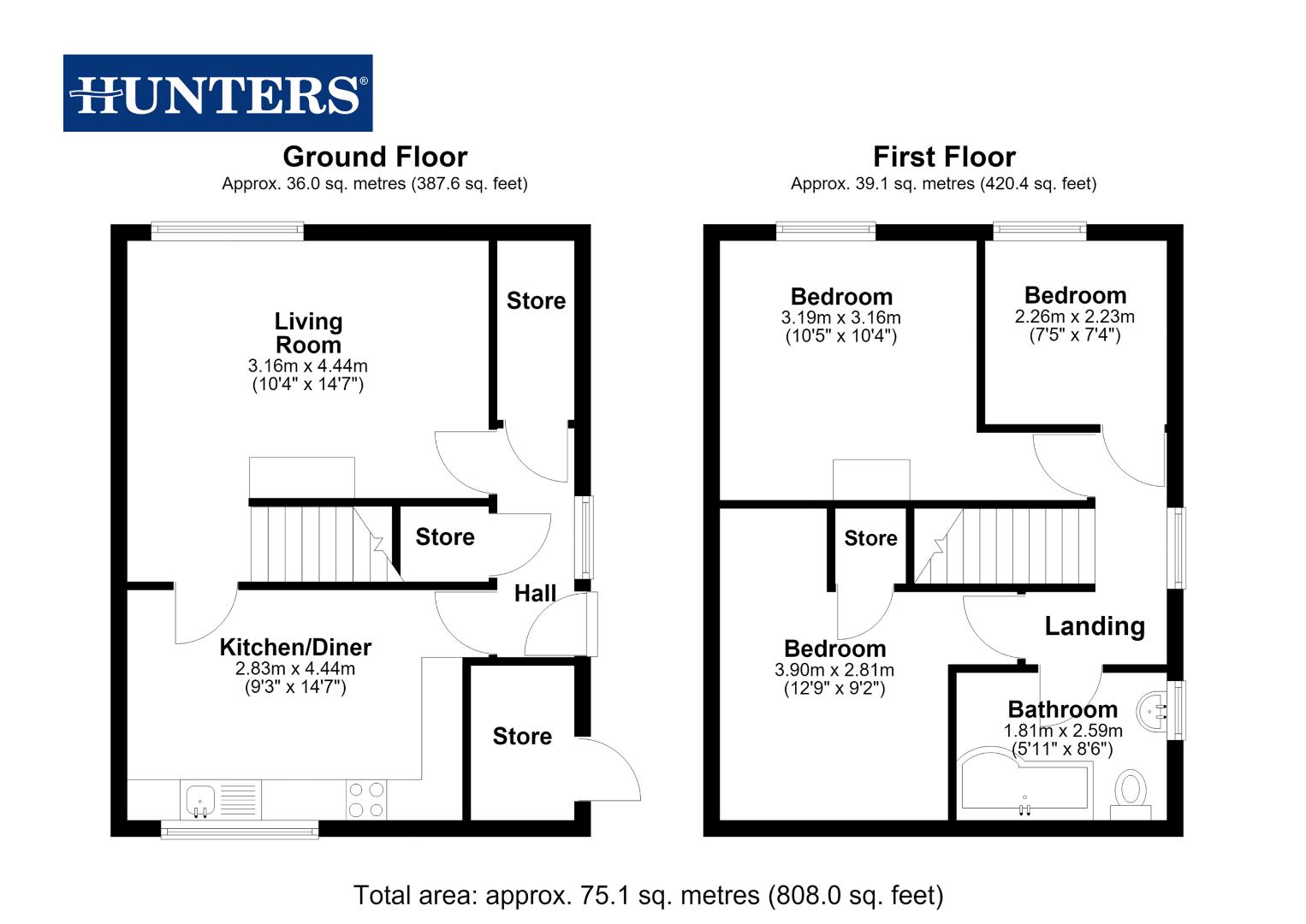 23, Foss Walk, Castleford floorplan