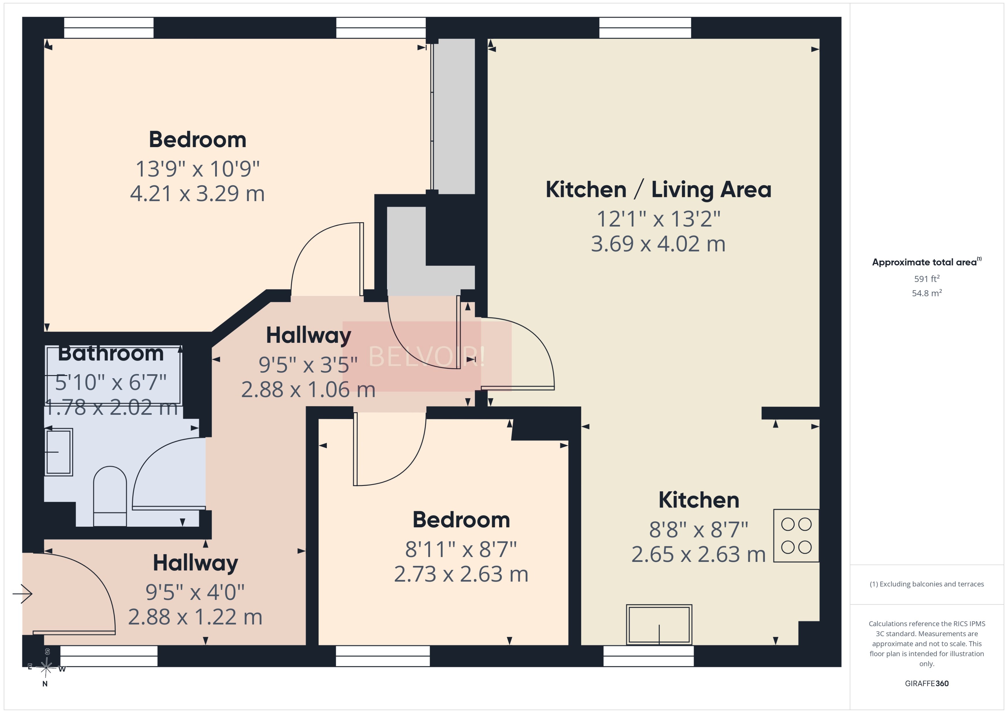 16 Wynstay Apartments, Corunna Court, Wrexham floorplan