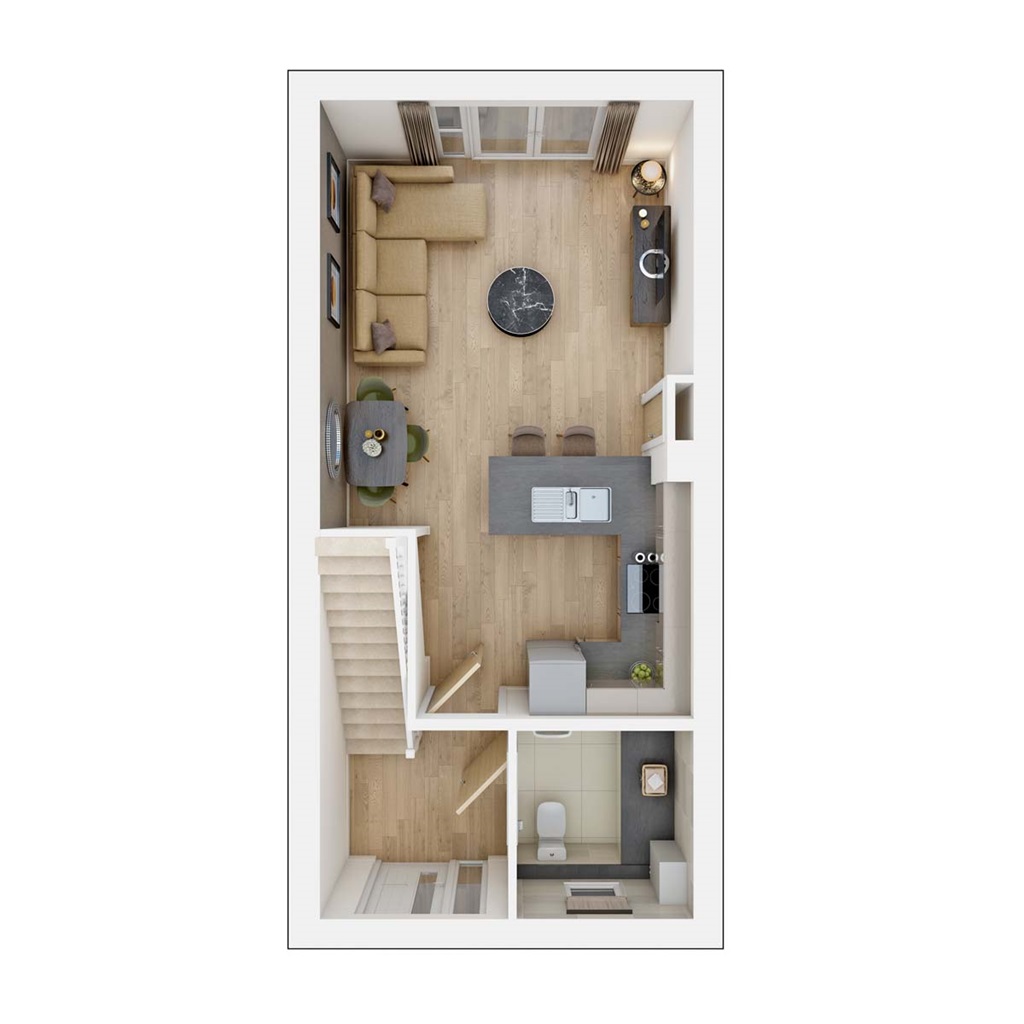 The Beaford - Plot 905, Shorncliffe Heights, Sales Information Centre, Off Royal Military Avenue, Folkestone floorplan
