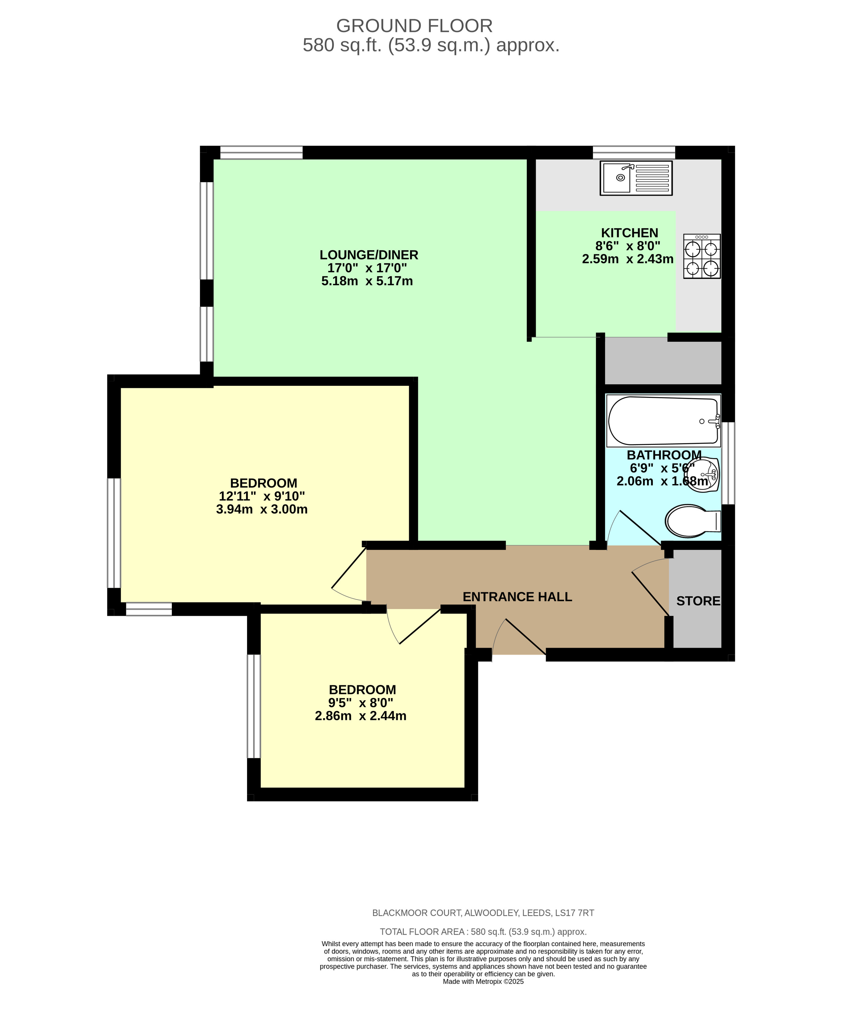 76, Blackmoor Court, Leeds floorplan