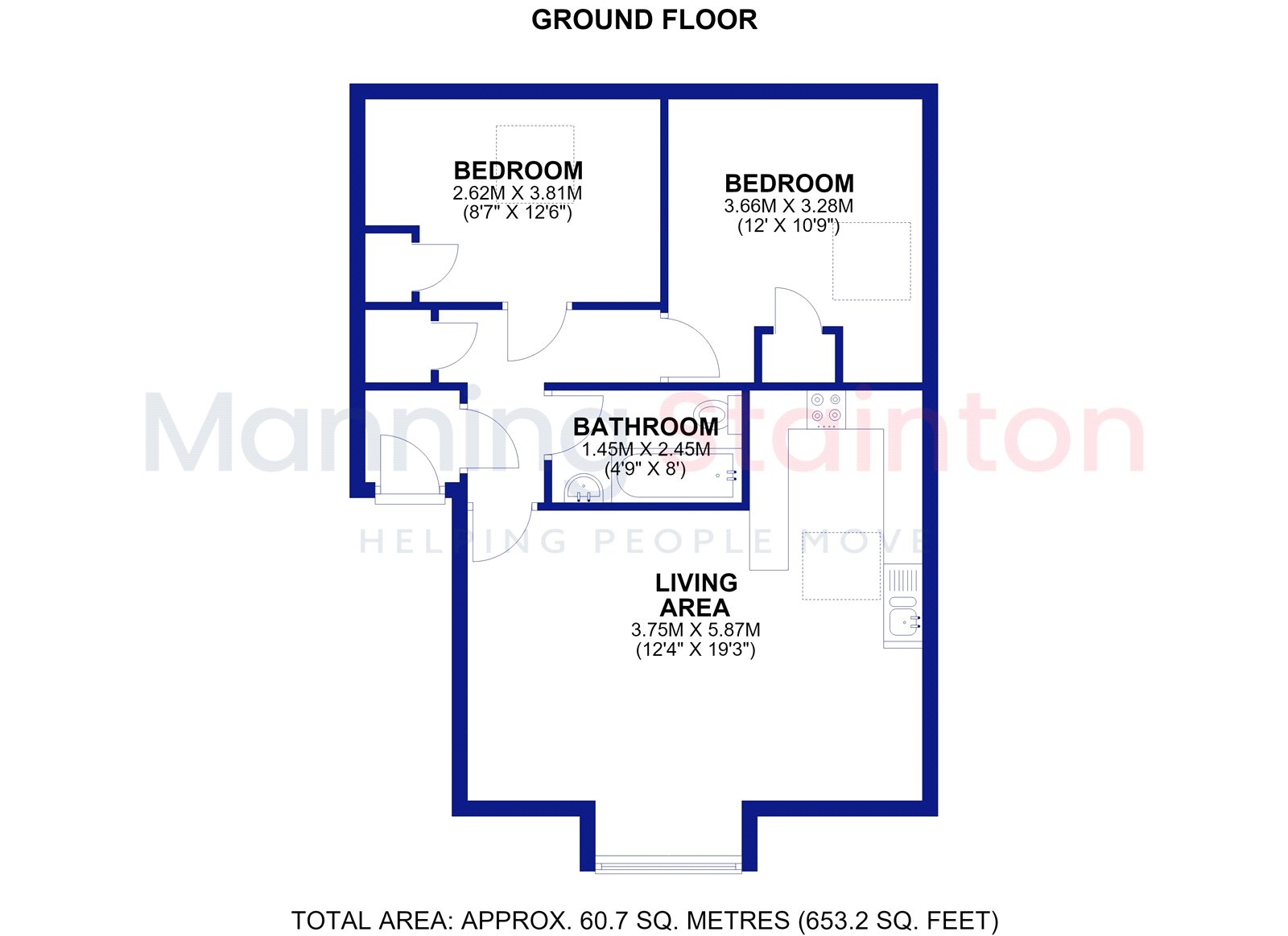 Flat 12, 105, King Lane, Leeds floorplan