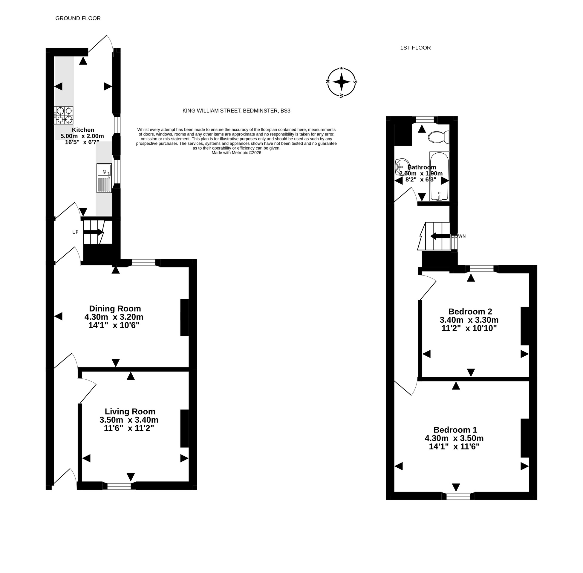 3 King William Street, Bristol floorplan