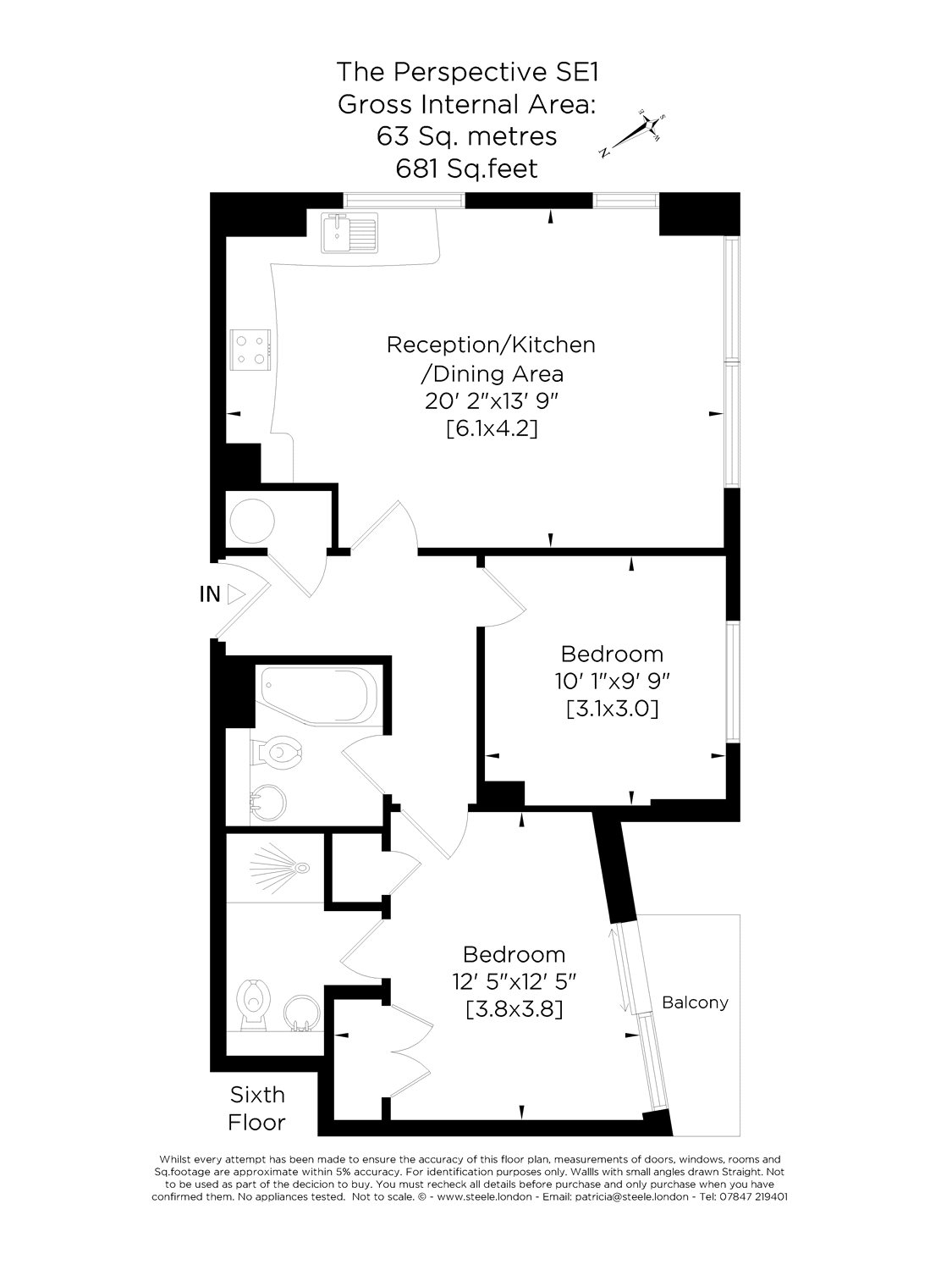 2 Bedrooms Flat to rent in Perspective, 100 Westminster Bridge Road, London SE1