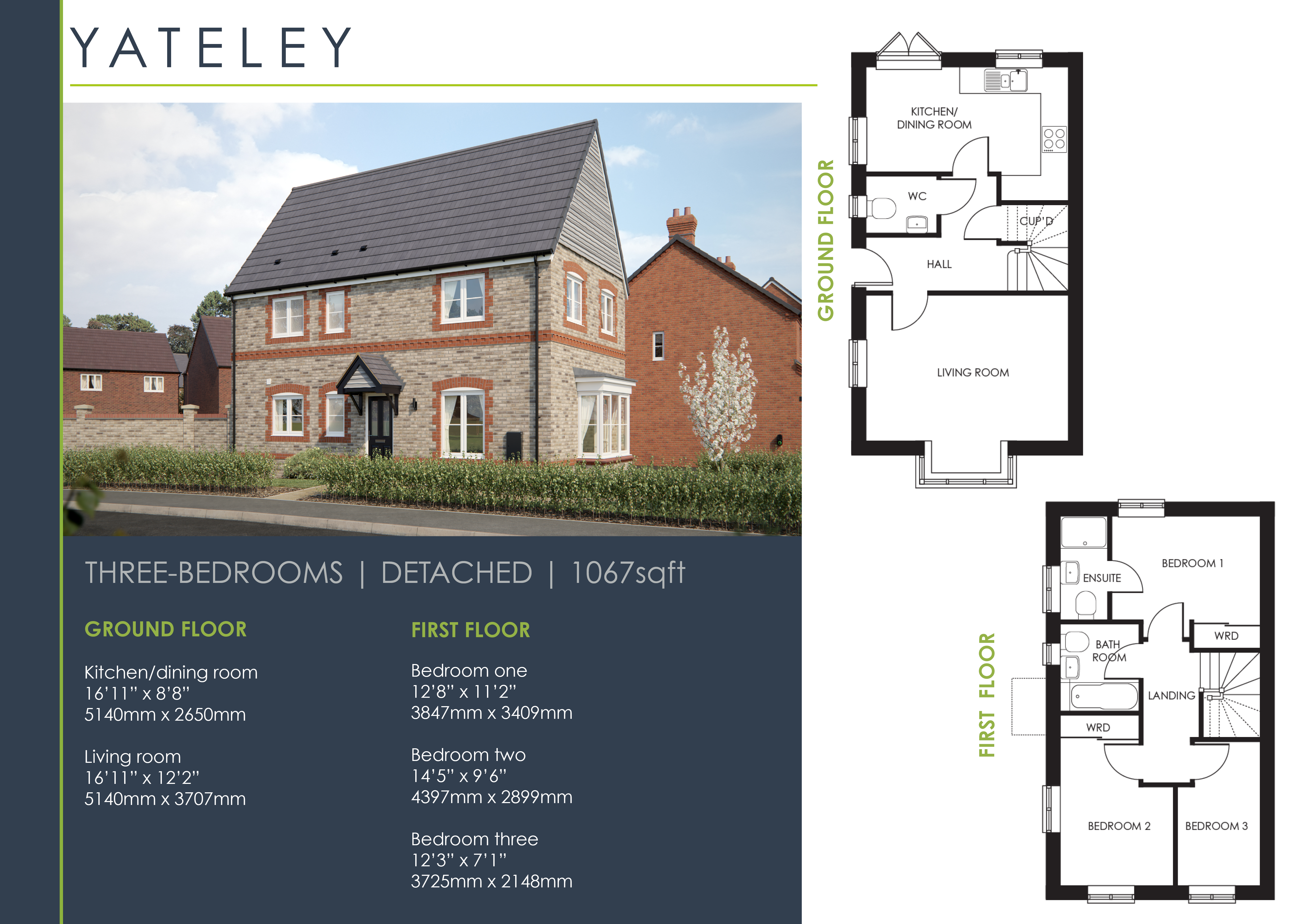 30, "The Yateley", Bowen Way, Ditton Priors floorplan