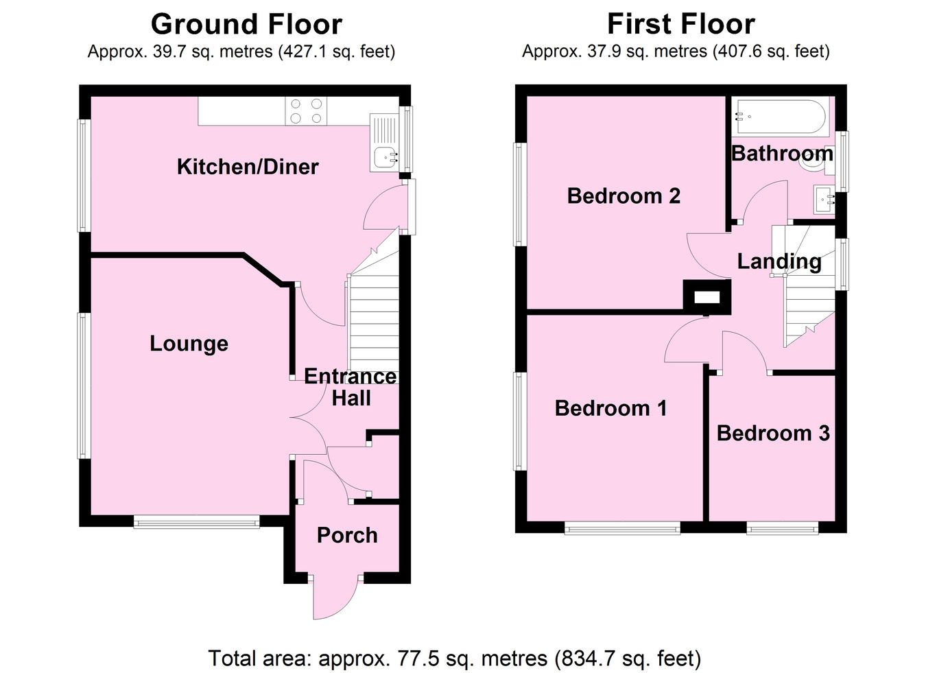 24, Hill View Drive, Leicester floorplan