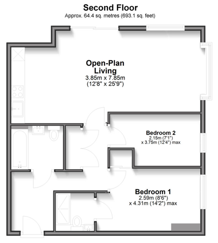 19, Caspian Heights, Suez Way, Brighton floorplan