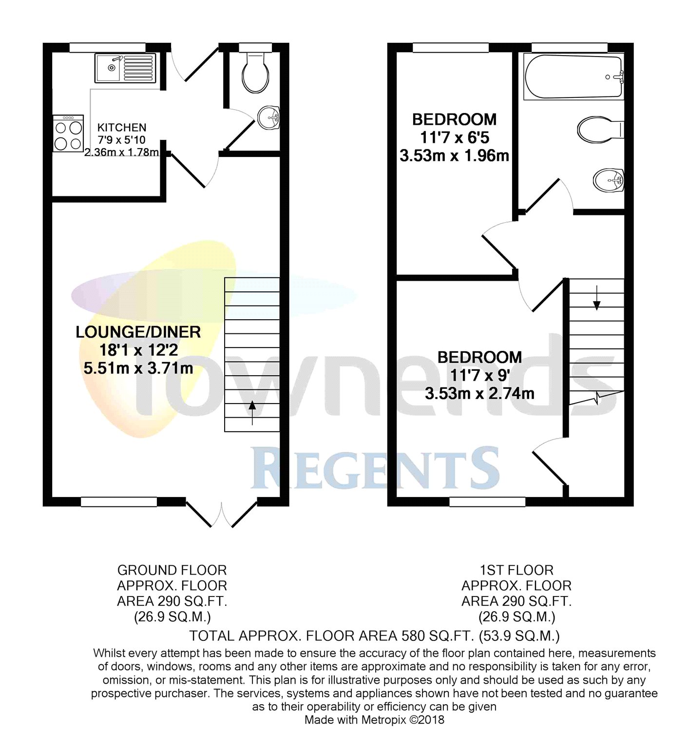 2 Bedrooms Terraced house to rent in Quincy Road, Egham, Surrey TW20