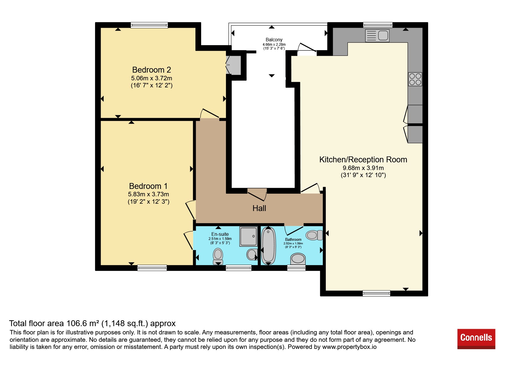Flat 10, 142, Kingsmead Road, HIGH WYCOMBE floorplan
