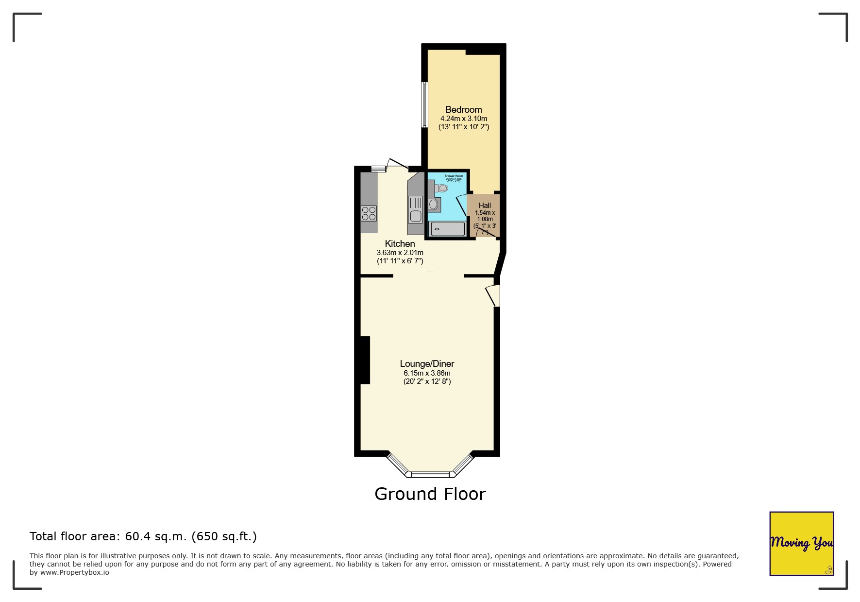 Ground floor, 9b Repton Road, Bristol floorplan