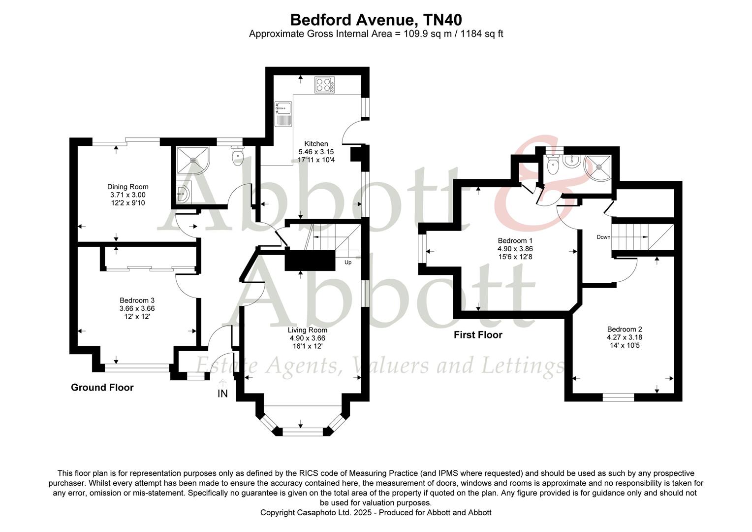 Wayside, 1, Bedford Avenue, Bexhill-On-Sea floorplan