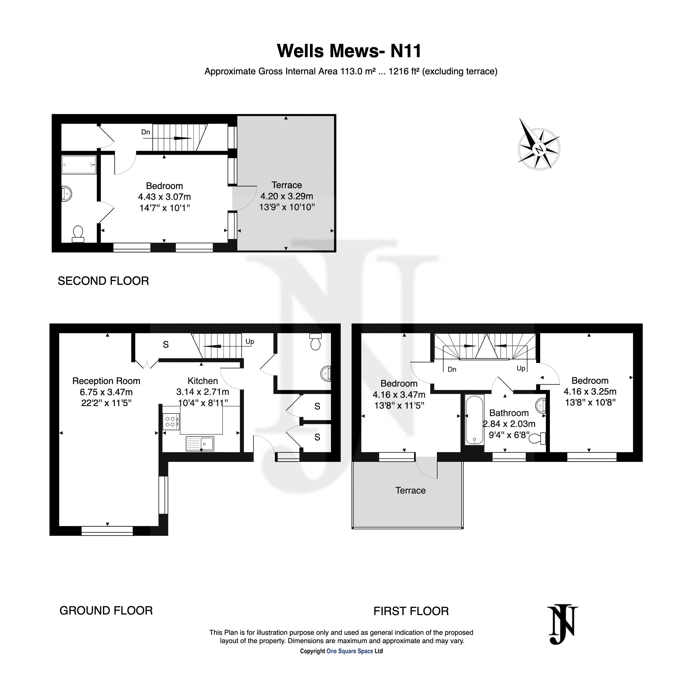8, Wells Mews, London floorplan
