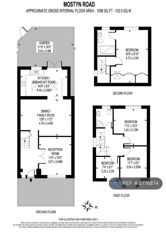 Mostyn Road, London floorplan