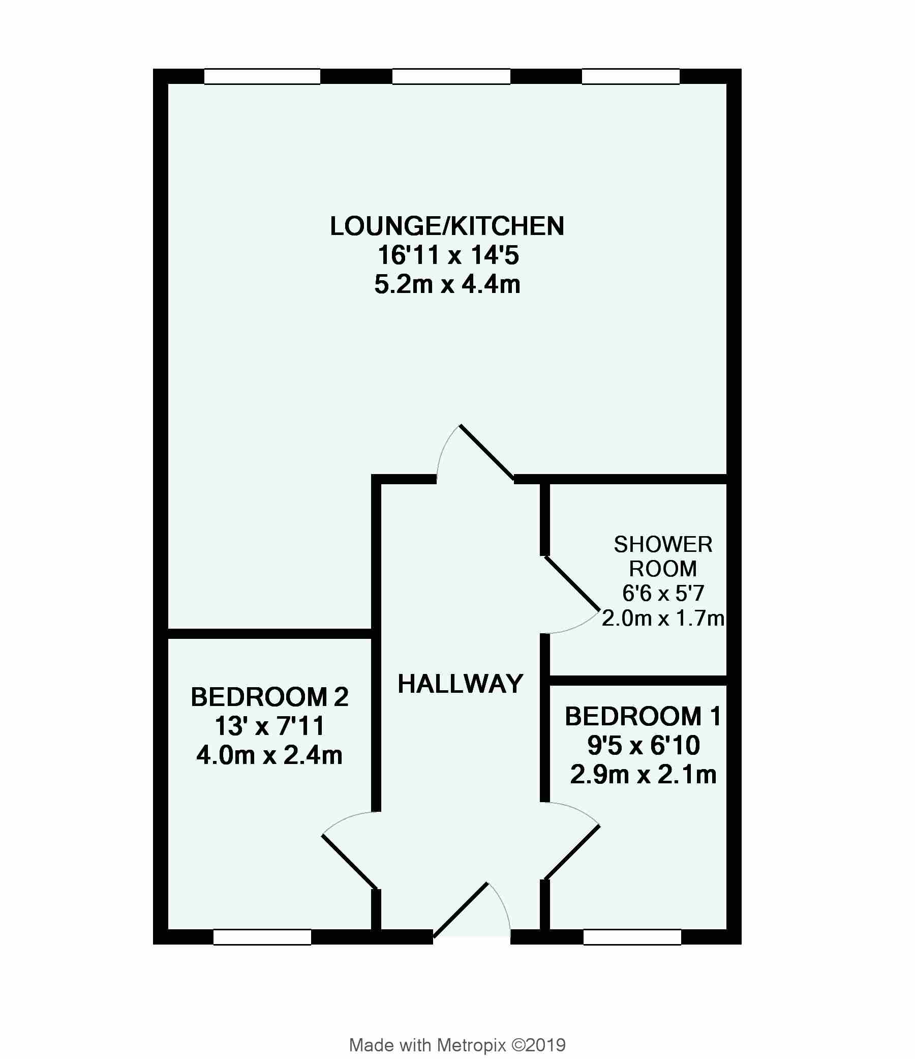 Flat 3, 3 The Old Bakery Rear of 292 Union Street, Torquay Devon, Devon floorplan